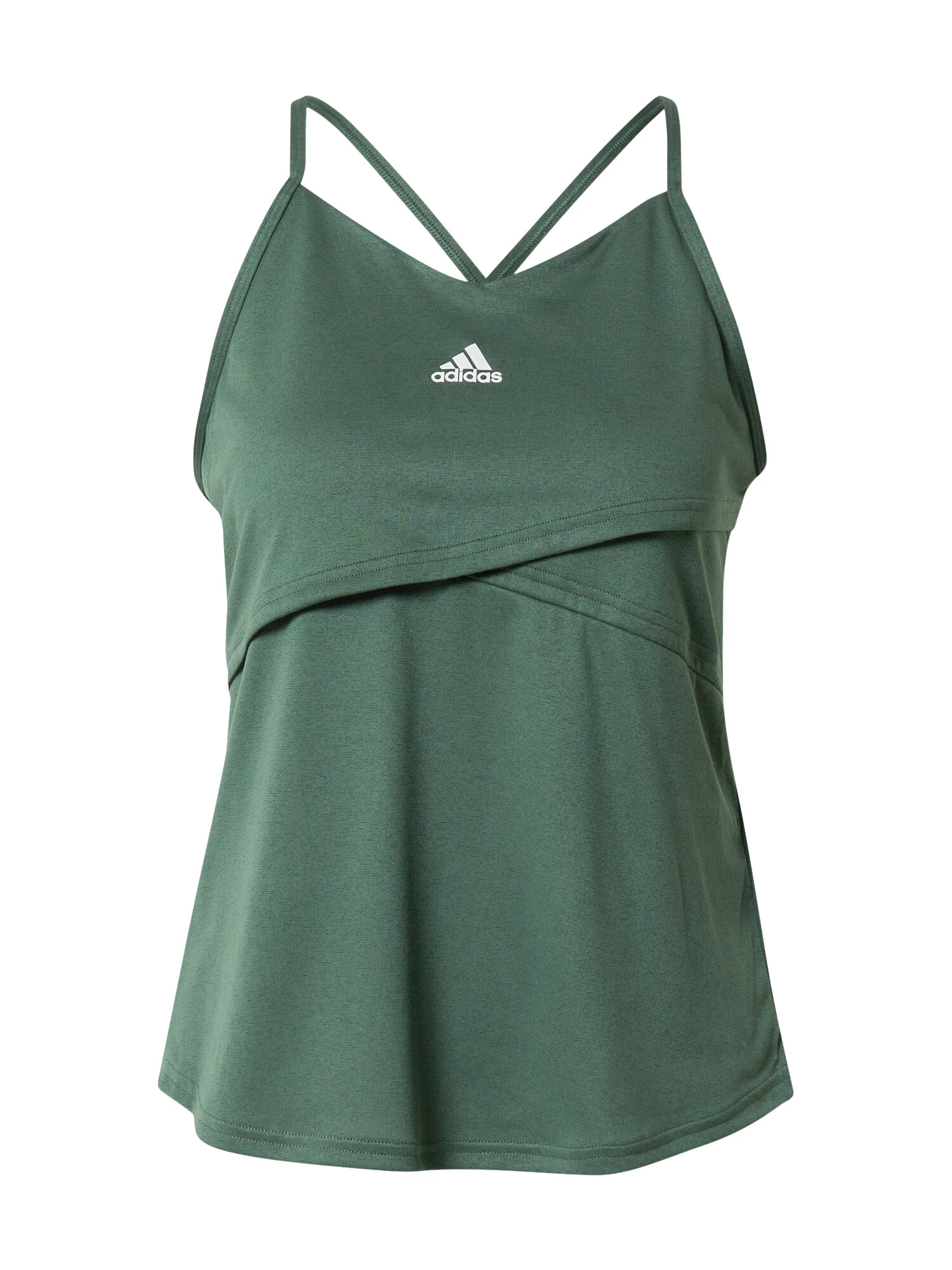 ADIDAS PERFORMANCE Sport top verde închis / alb - Pled.ro