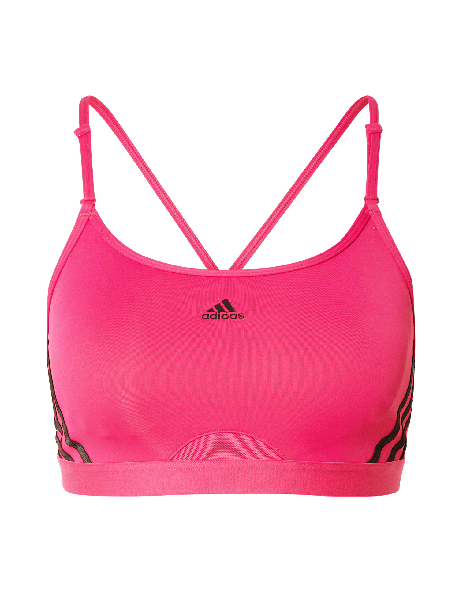 ADIDAS SPORTSWEAR Sutien sport 'Aeroreact Light-Support 3-Stripes' mov zmeură / roz / negru - Pled.ro