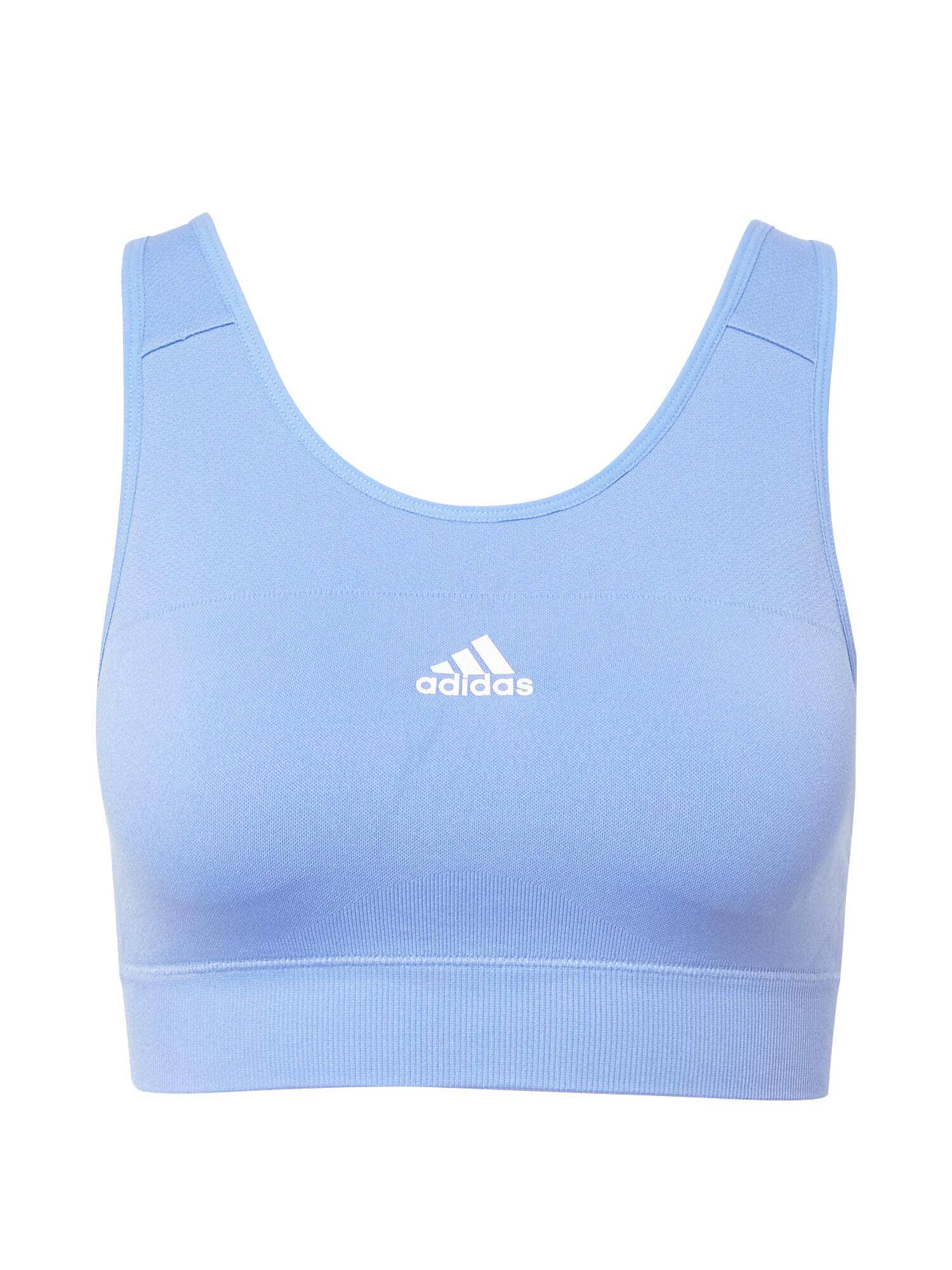 ADIDAS SPORTSWEAR Sutien sport 'Aero Medium-Support' albastru deschis / alb - Pled.ro