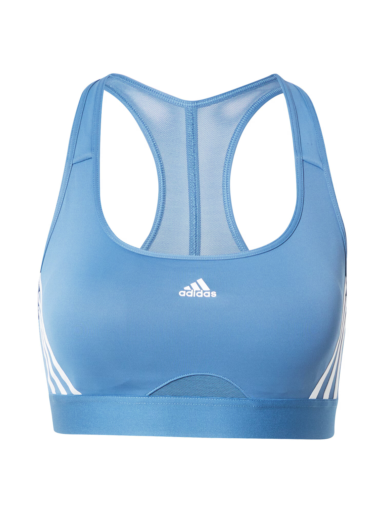 ADIDAS PERFORMANCE Sutien sport azuriu / alb - Pled.ro