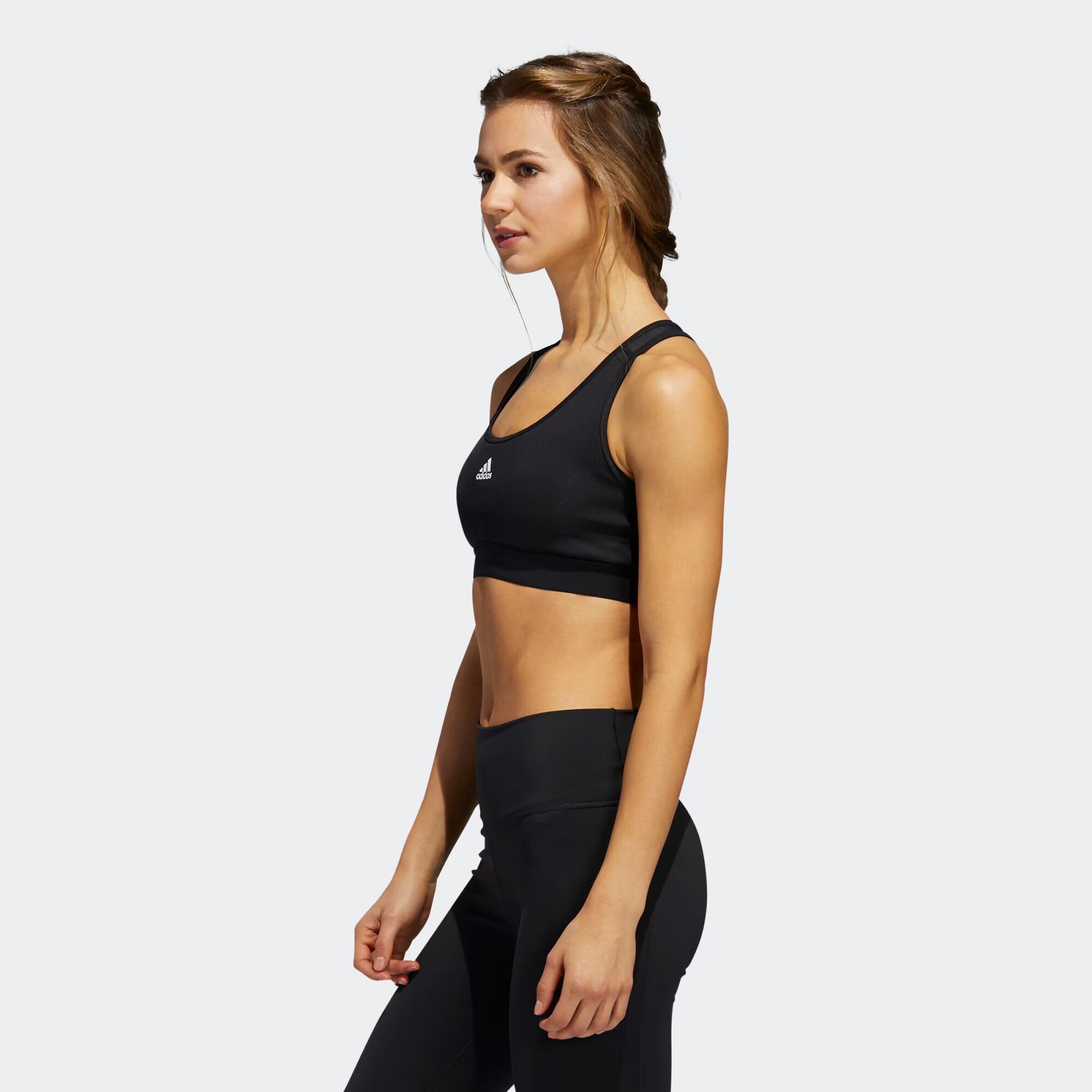 ADIDAS PERFORMANCE Sutien sport 'Believe This' negru / alb - Pled.ro