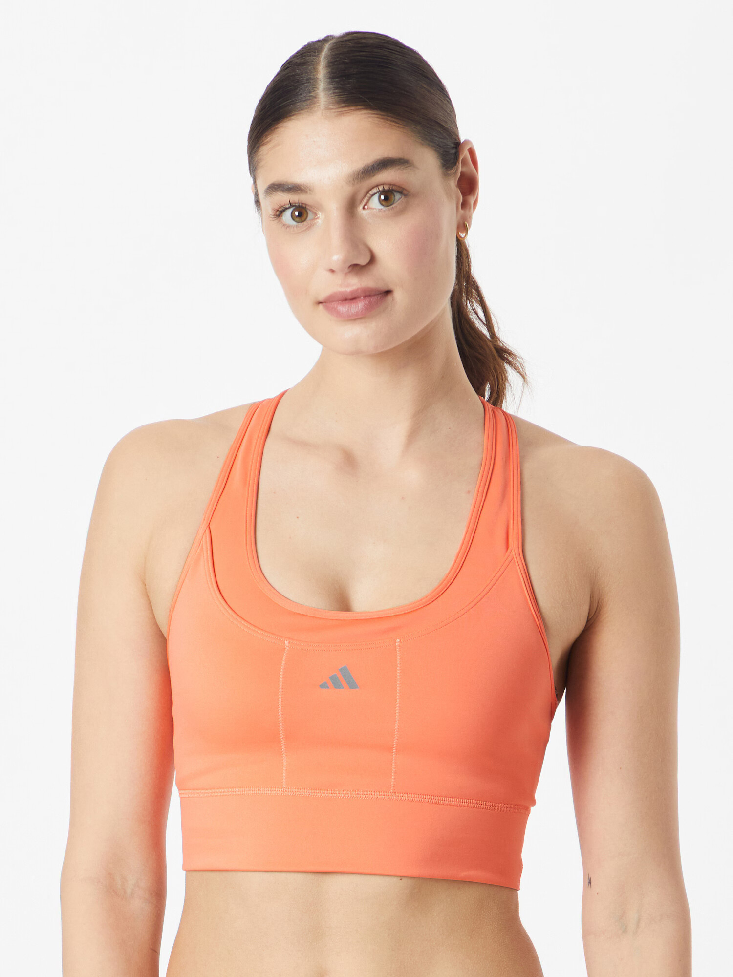 ADIDAS PERFORMANCE Sutien sport 'Medium-Support ' corai / argintiu - Pled.ro