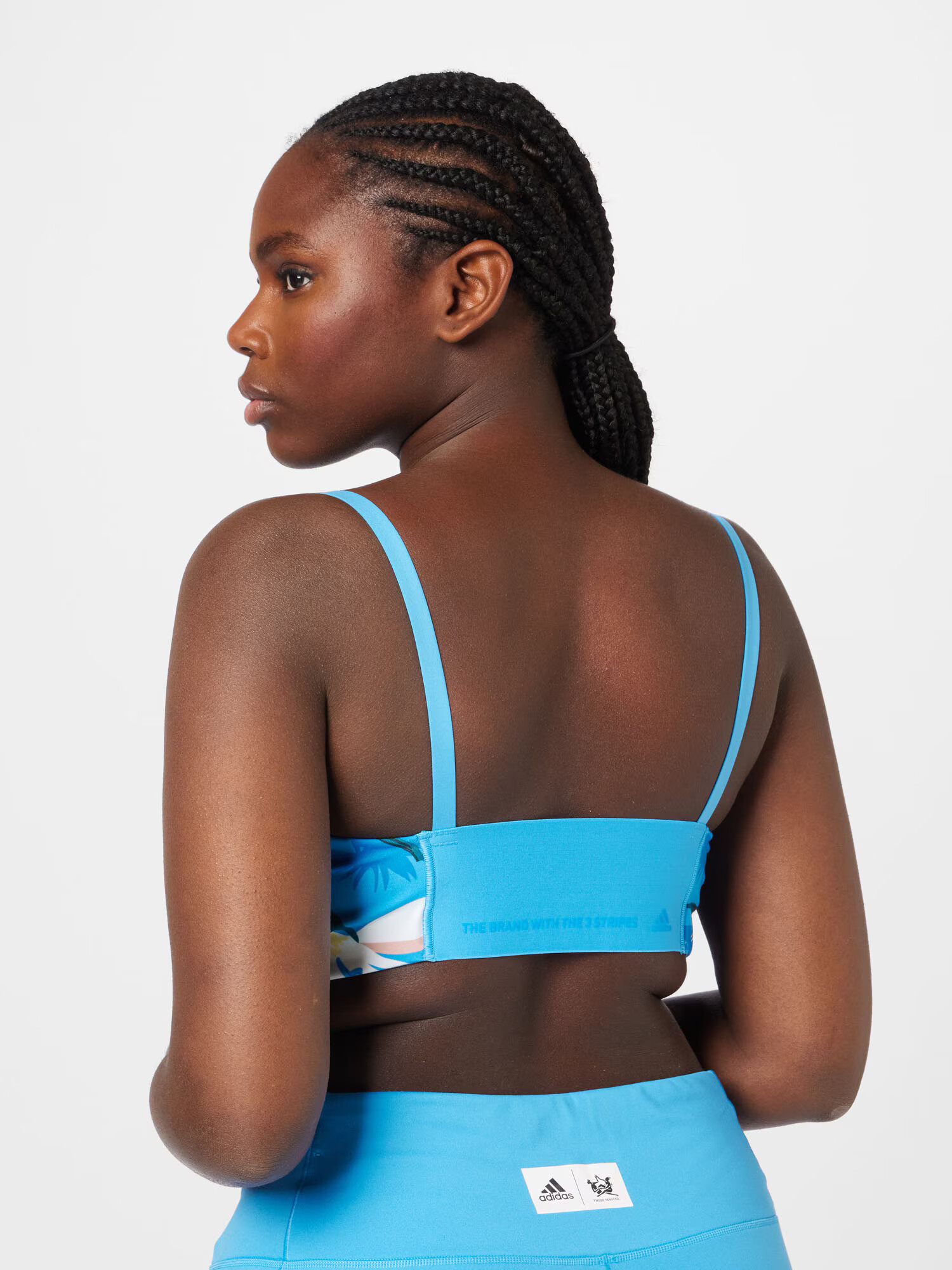 ADIDAS SPORTSWEAR Sutien sport 'Thebe Magugu Studio Light-Support ' cyan / mai multe culori - Pled.ro