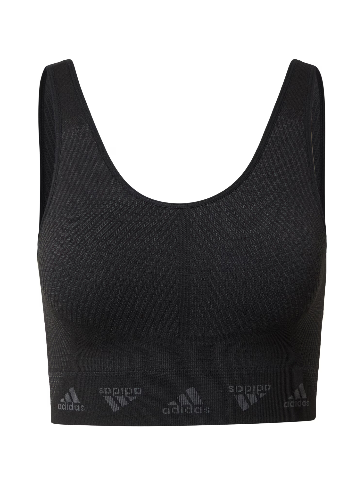 ADIDAS PERFORMANCE Sutien sport 'Medium-Support' gri / negru - Pled.ro