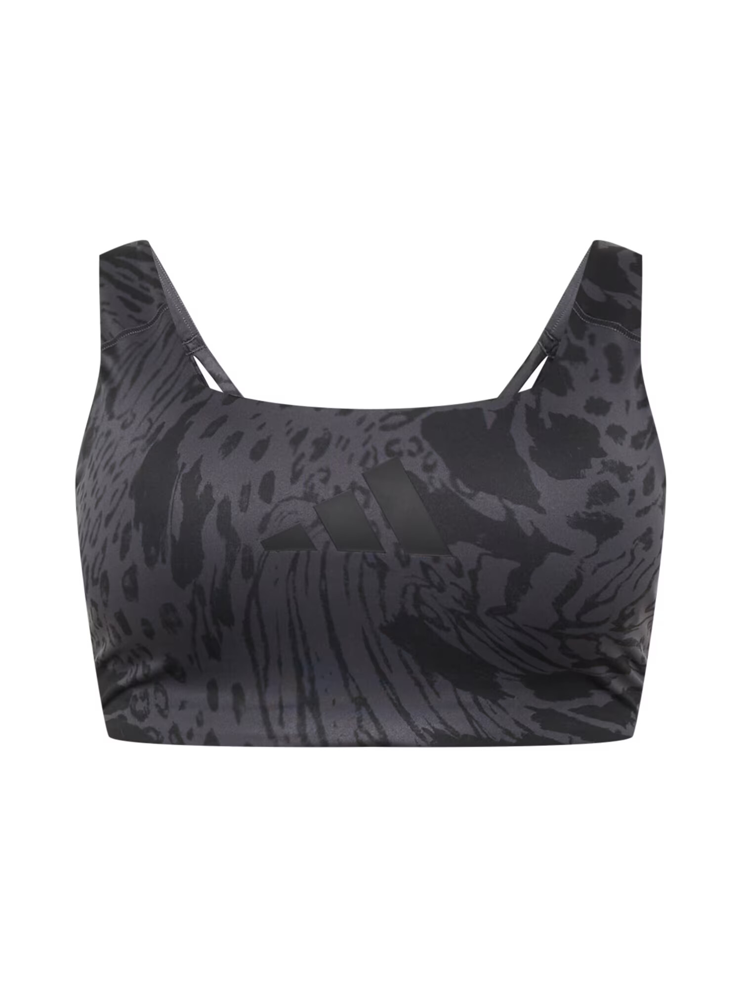 ADIDAS PERFORMANCE Sutien sport 'Powerimpact Medium-Support Allover Print ' gri / negru - Pled.ro