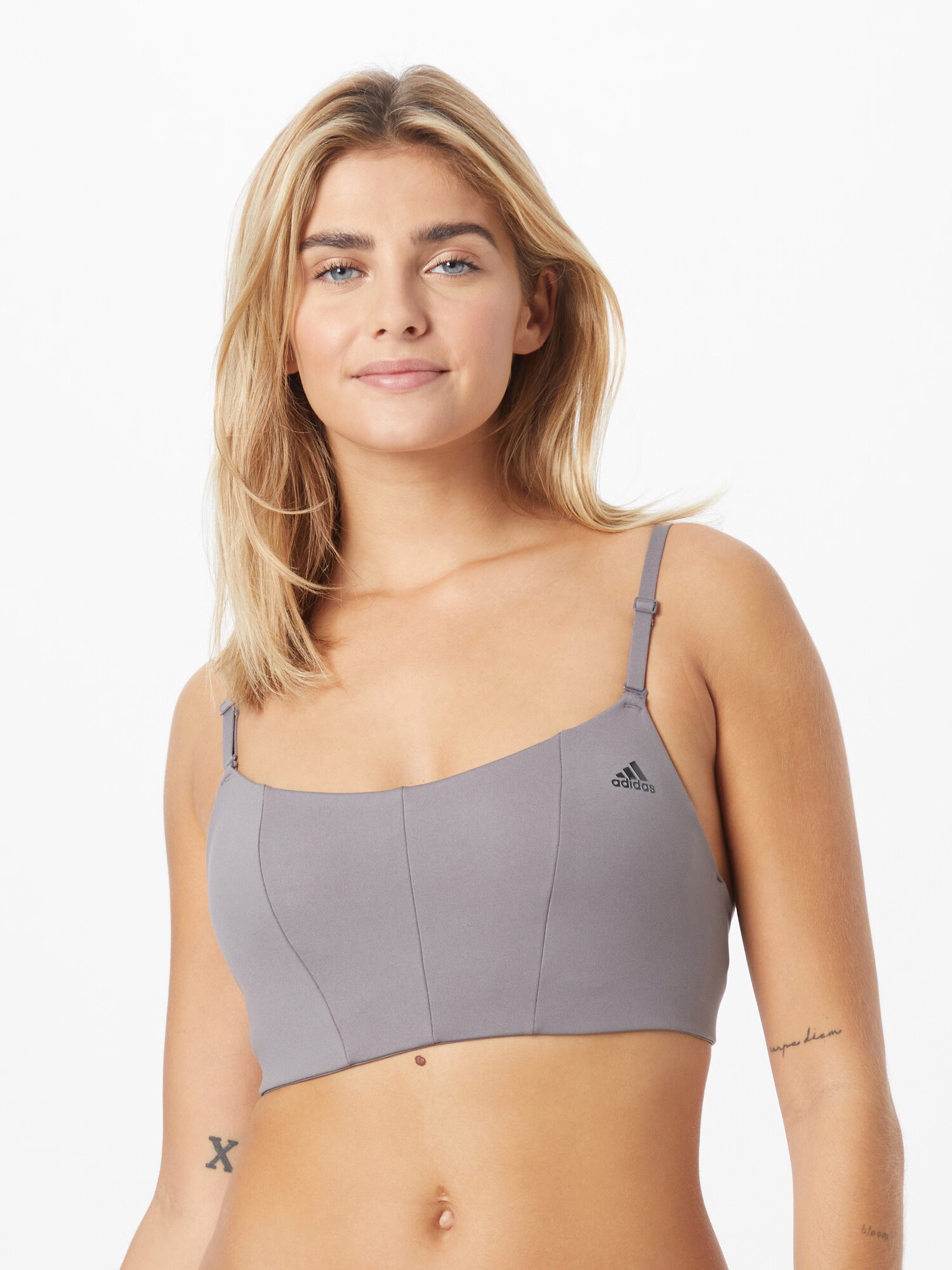 ADIDAS SPORTSWEAR Sutien sport 'Studio Light-Support' gri piatră / negru - Pled.ro