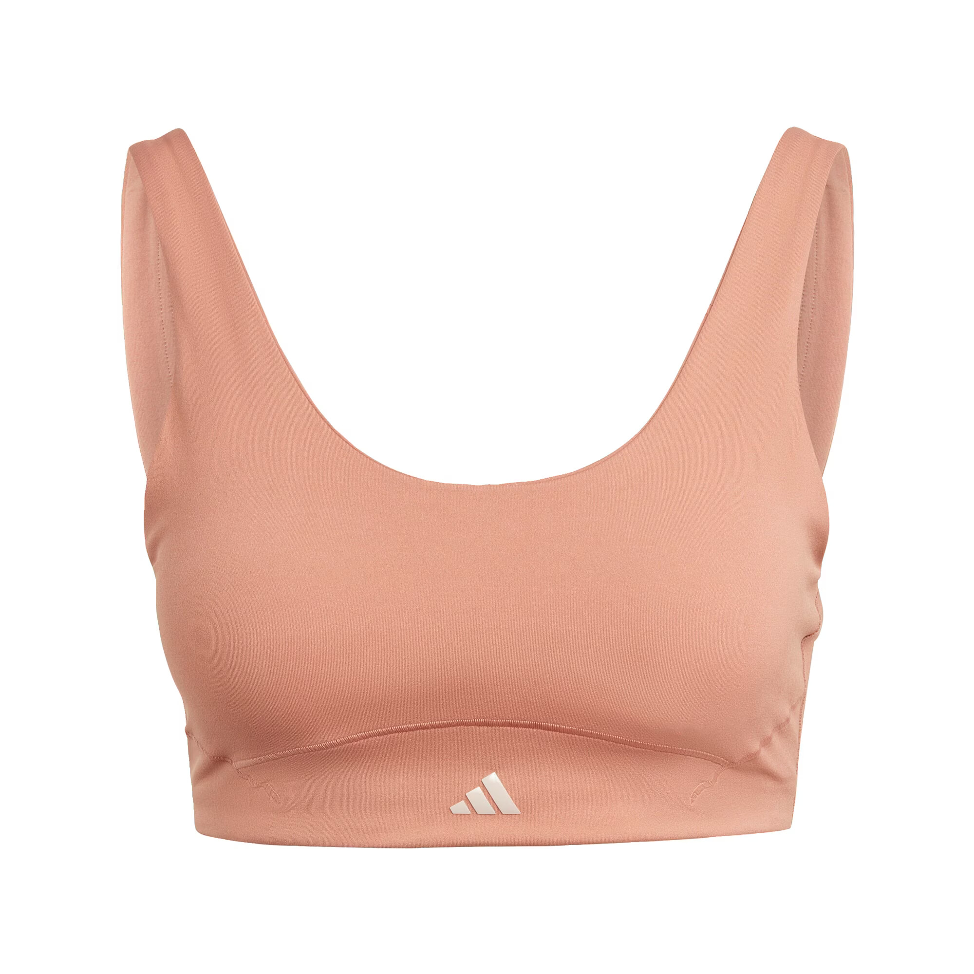 ADIDAS PERFORMANCE Sutien sport 'Coreflow Luxe Studio' maro deschis / alb - Pled.ro