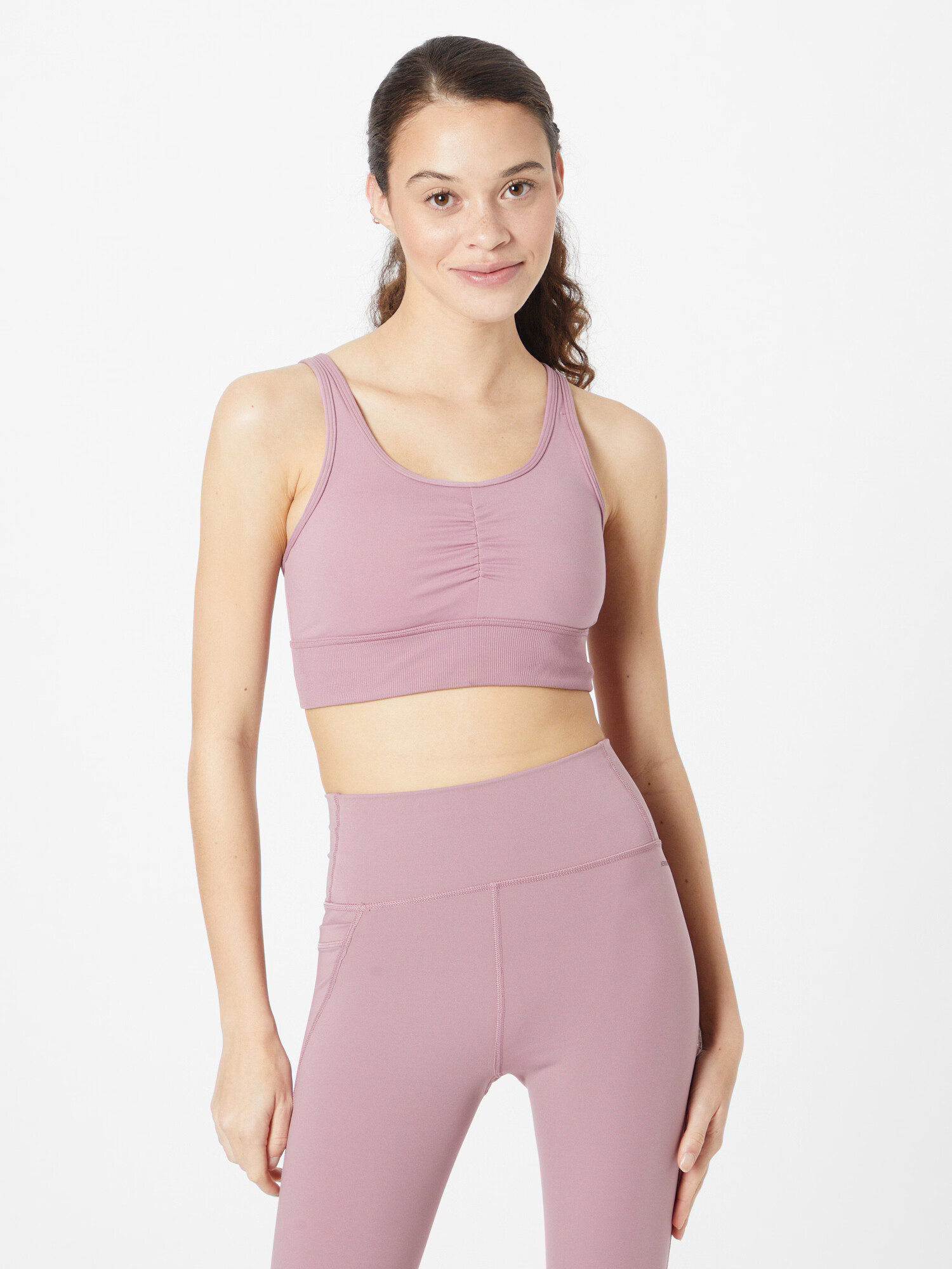 ADIDAS PERFORMANCE Sutien sport 'Essentials Medium-Support' mauve / alb - Pled.ro