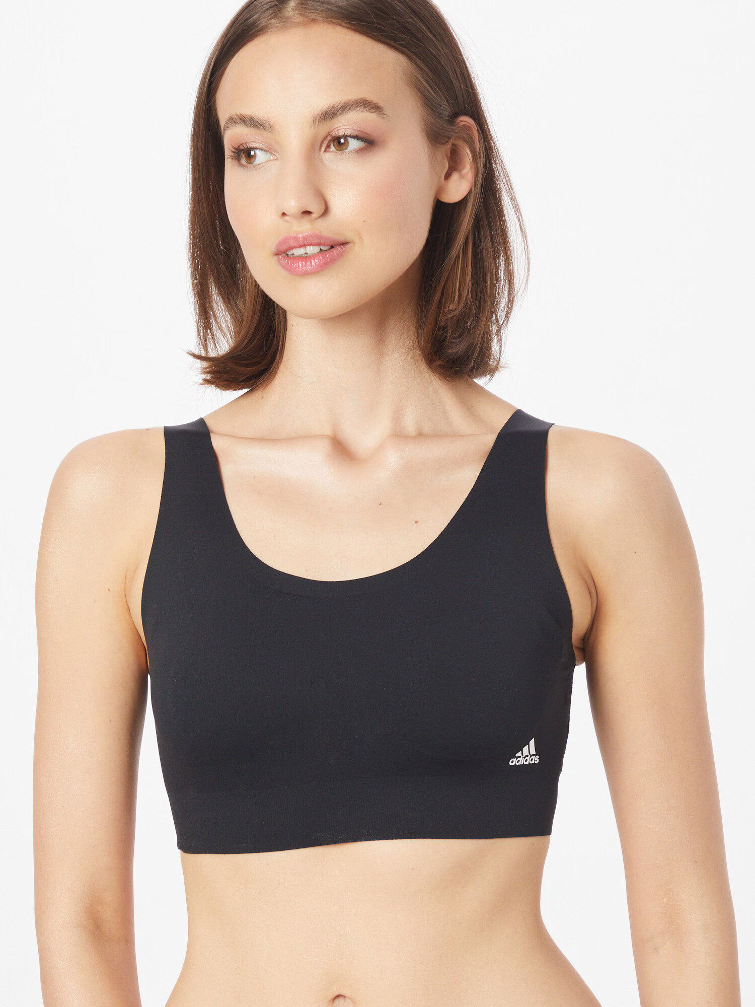 ADIDAS SPORTSWEAR Sutien sport 'Purelounge Light-Support' negru / alb - Pled.ro