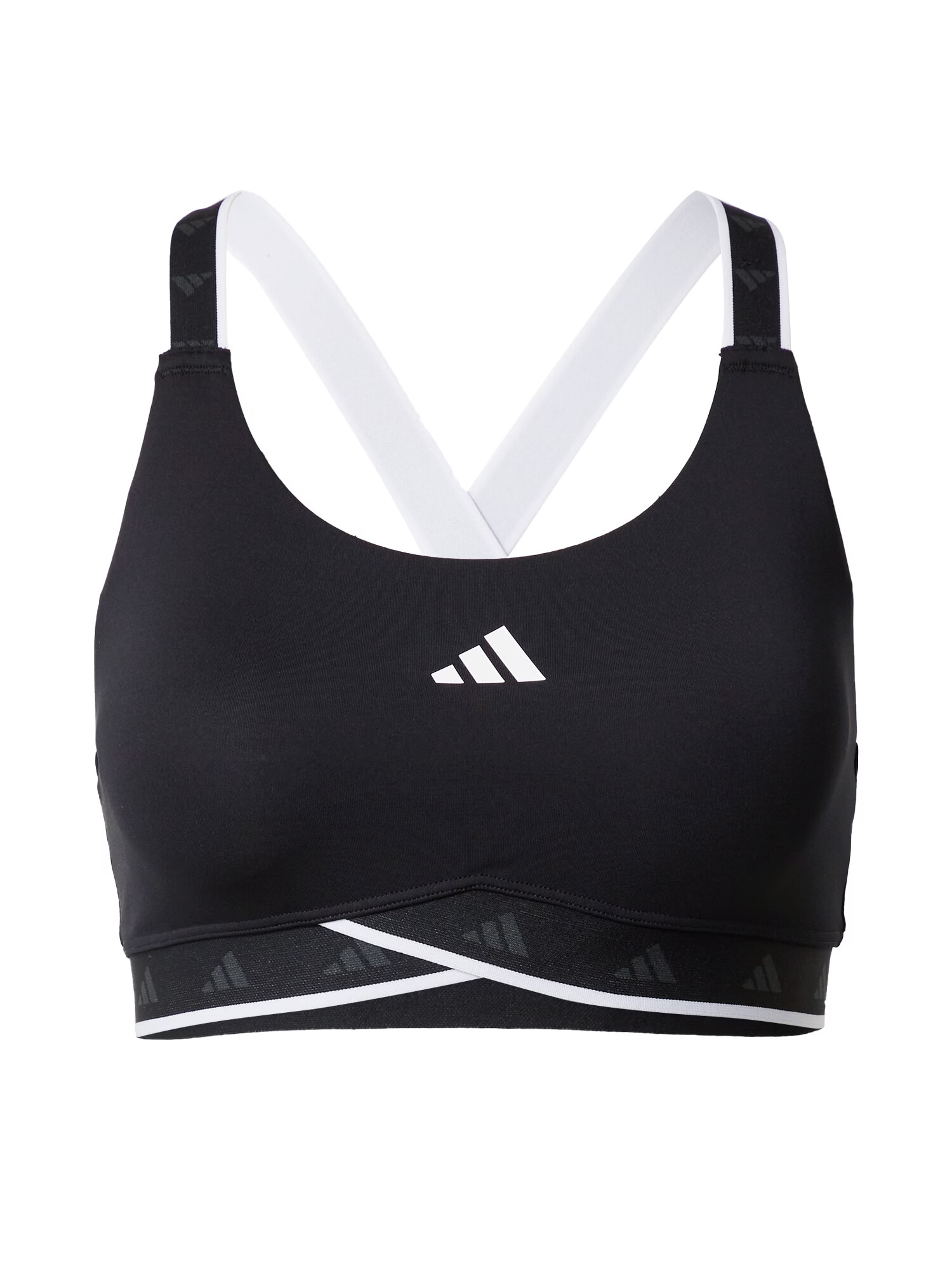 ADIDAS PERFORMANCE Sutien sport 'Powerimpact Medium-Support Techfit' negru / alb - Pled.ro