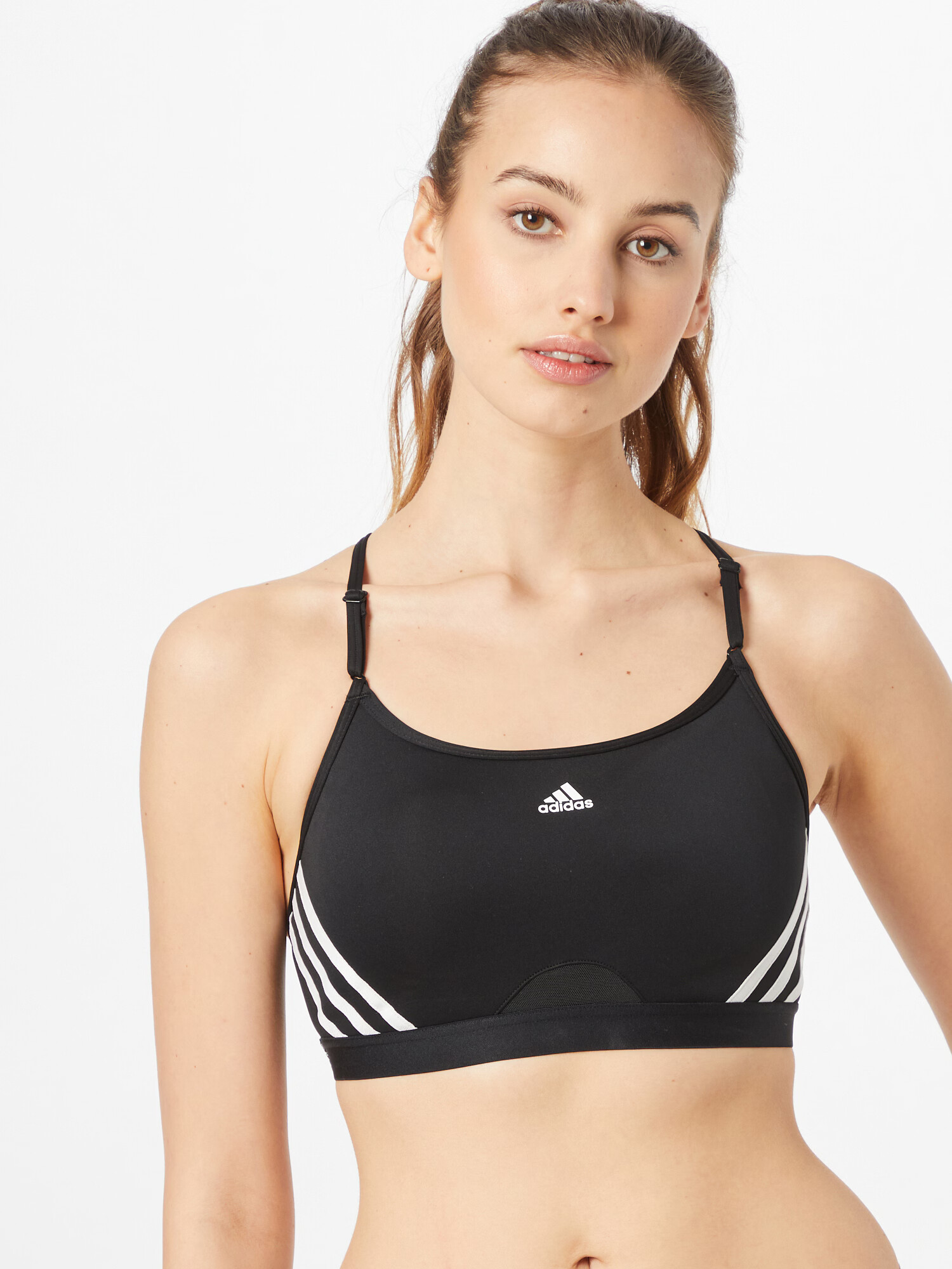 ADIDAS PERFORMANCE Sutien sport negru / alb - Pled.ro