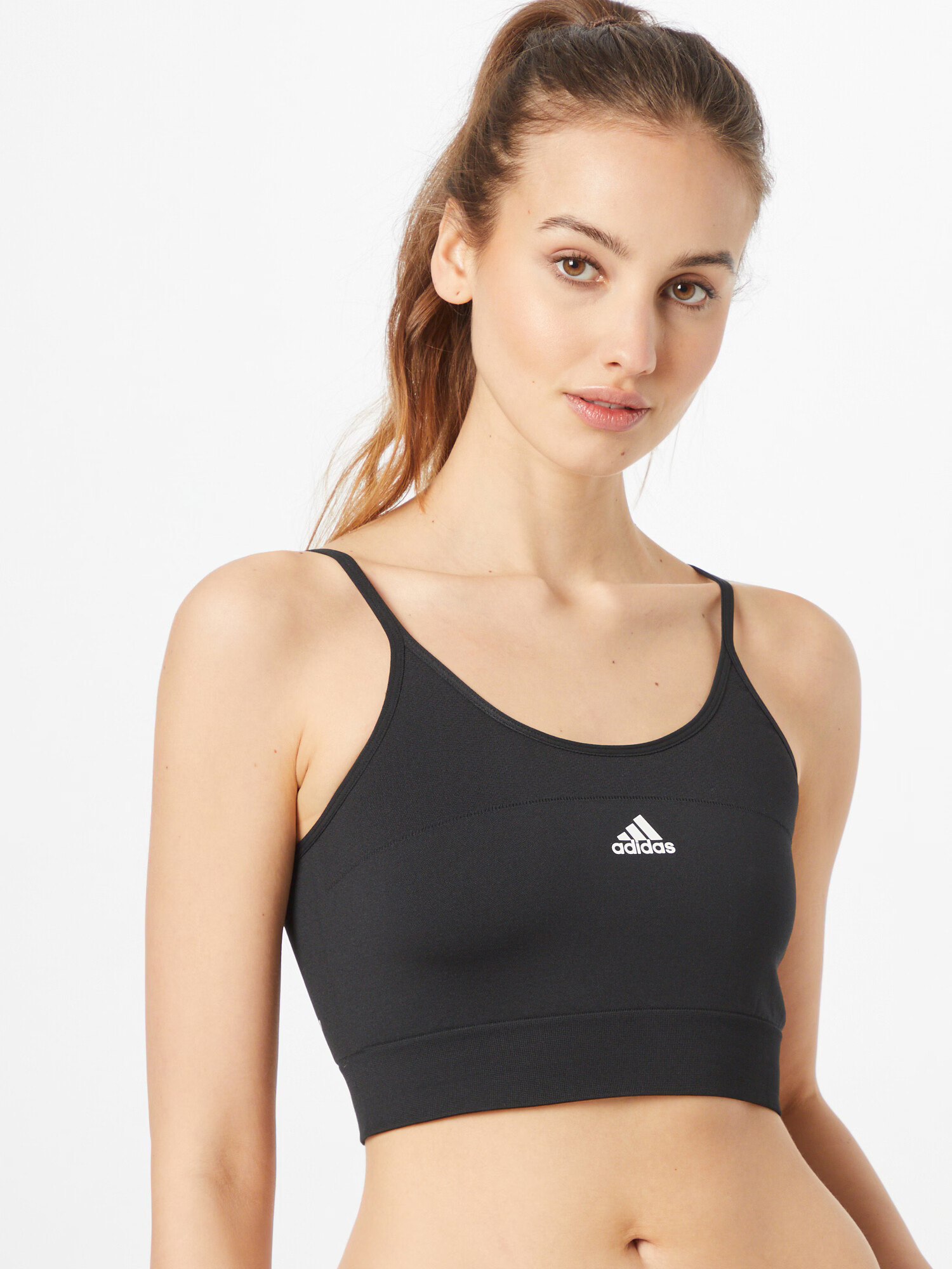 ADIDAS PERFORMANCE Sutien sport negru / alb - Pled.ro