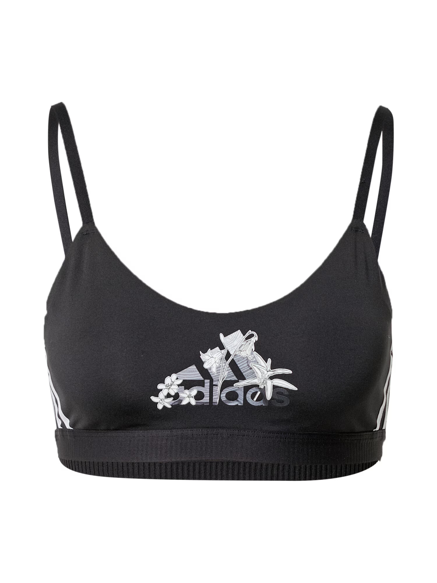 ADIDAS PERFORMANCE Sutien sport 'Nini GFX' gri / negru / alb - Pled.ro