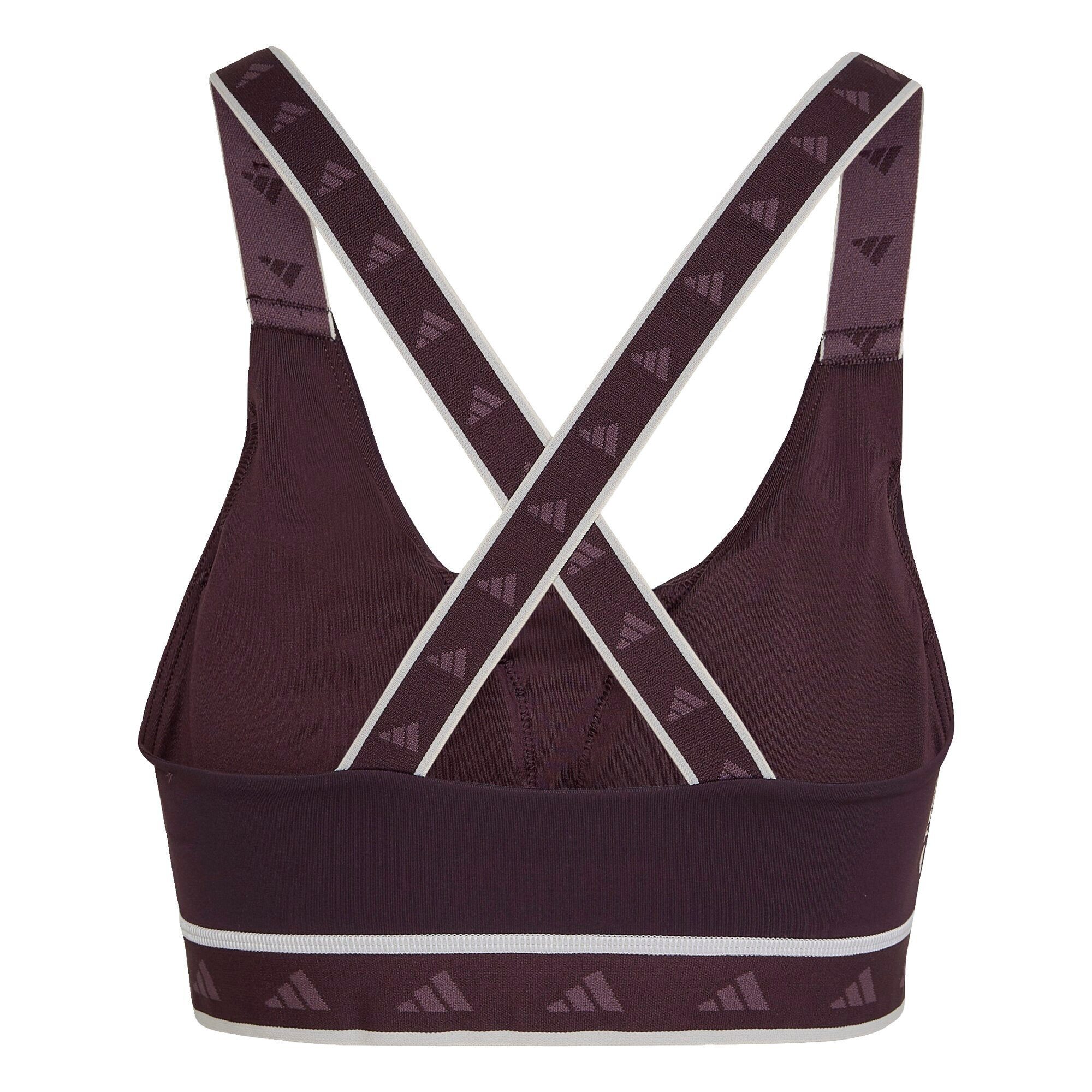 ADIDAS PERFORMANCE Sutien sport 'Powerimpact Medium-Support Techfit' roșu bordeaux / alb - Pled.ro