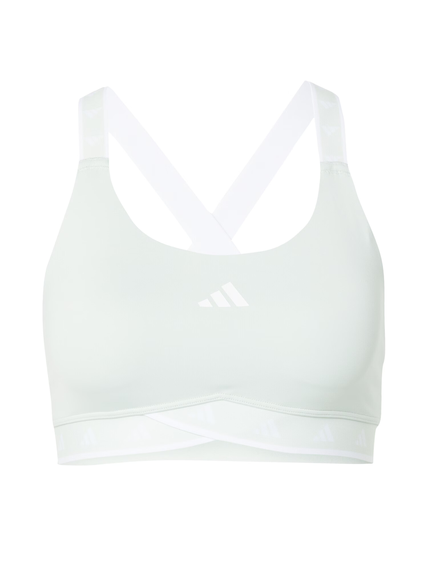 ADIDAS PERFORMANCE Sutien sport 'Powerimpact Medium-Support Techfit' verde pastel / alb - Pled.ro