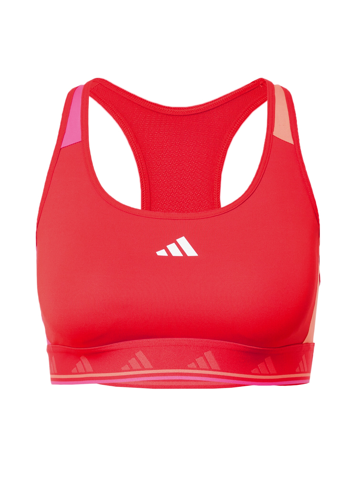 ADIDAS PERFORMANCE Sutien sport 'Powerreact Medium-Support Techfit' roz / roz / roșu - Pled.ro