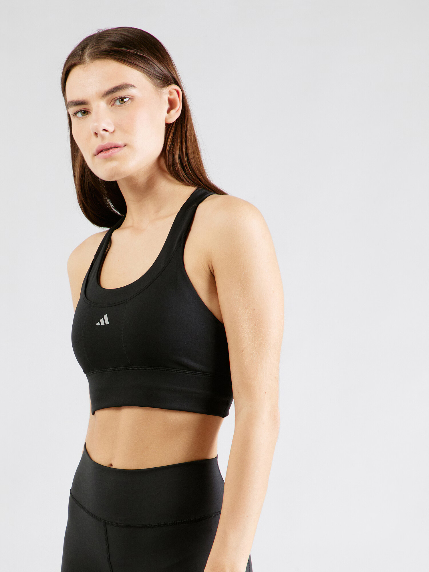 ADIDAS PERFORMANCE Sutien sport 'RUN' negru / alb murdar - Pled.ro