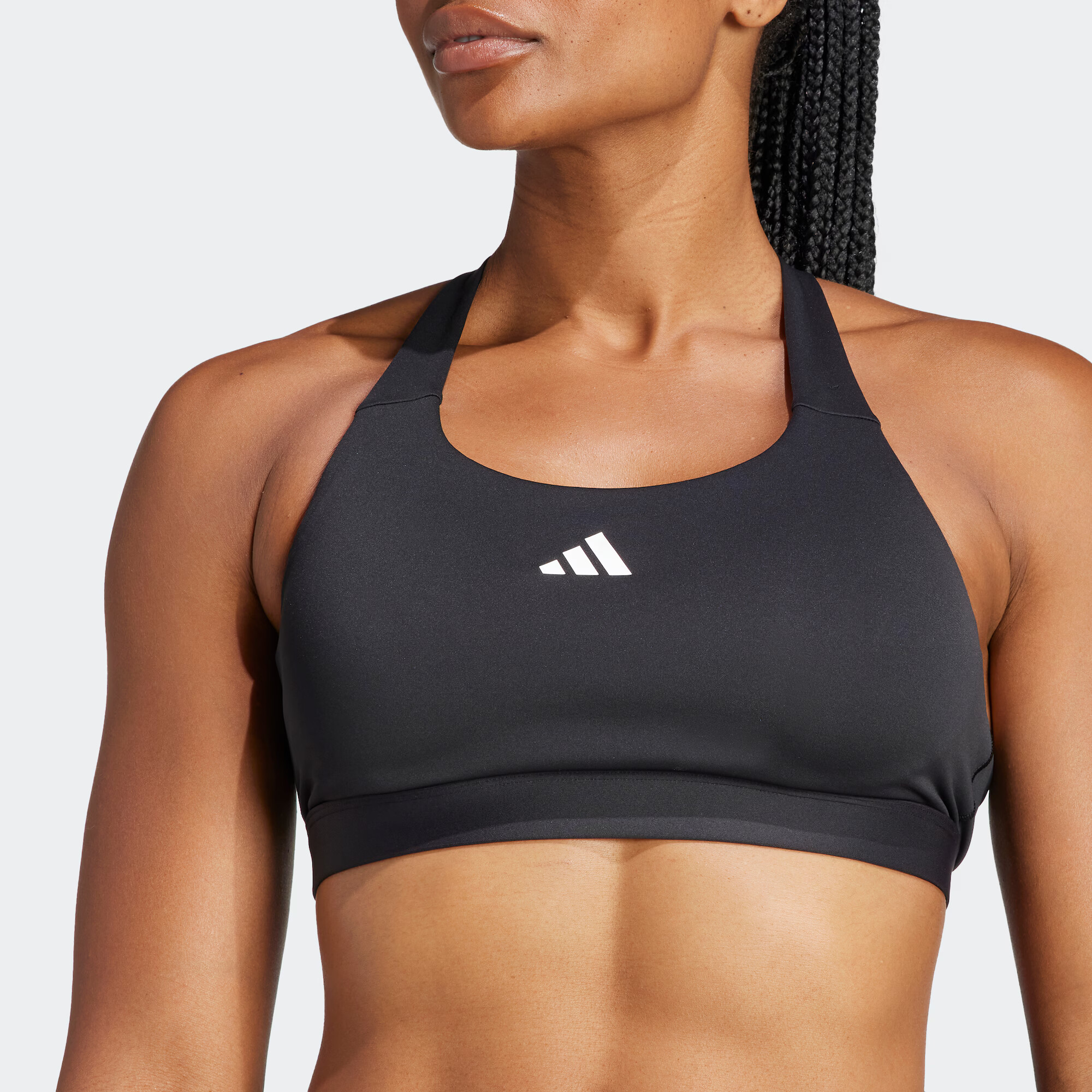 ADIDAS PERFORMANCE Sutien sport 'Tlrdreact' negru / alb - Pled.ro