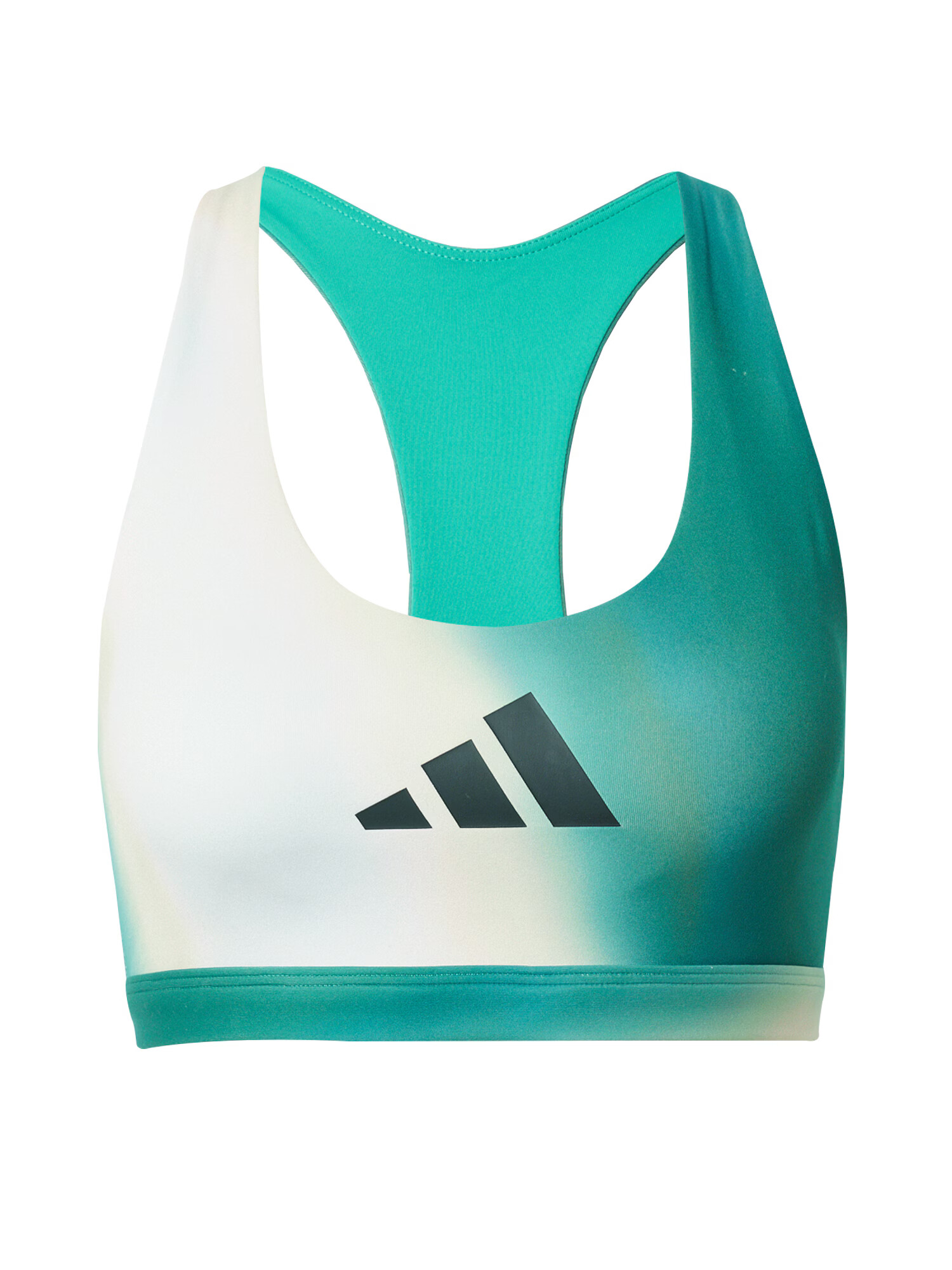 ADIDAS PERFORMANCE Sutien sport 'Powerimpact Medium-Support' verde jad / negru / alb - Pled.ro