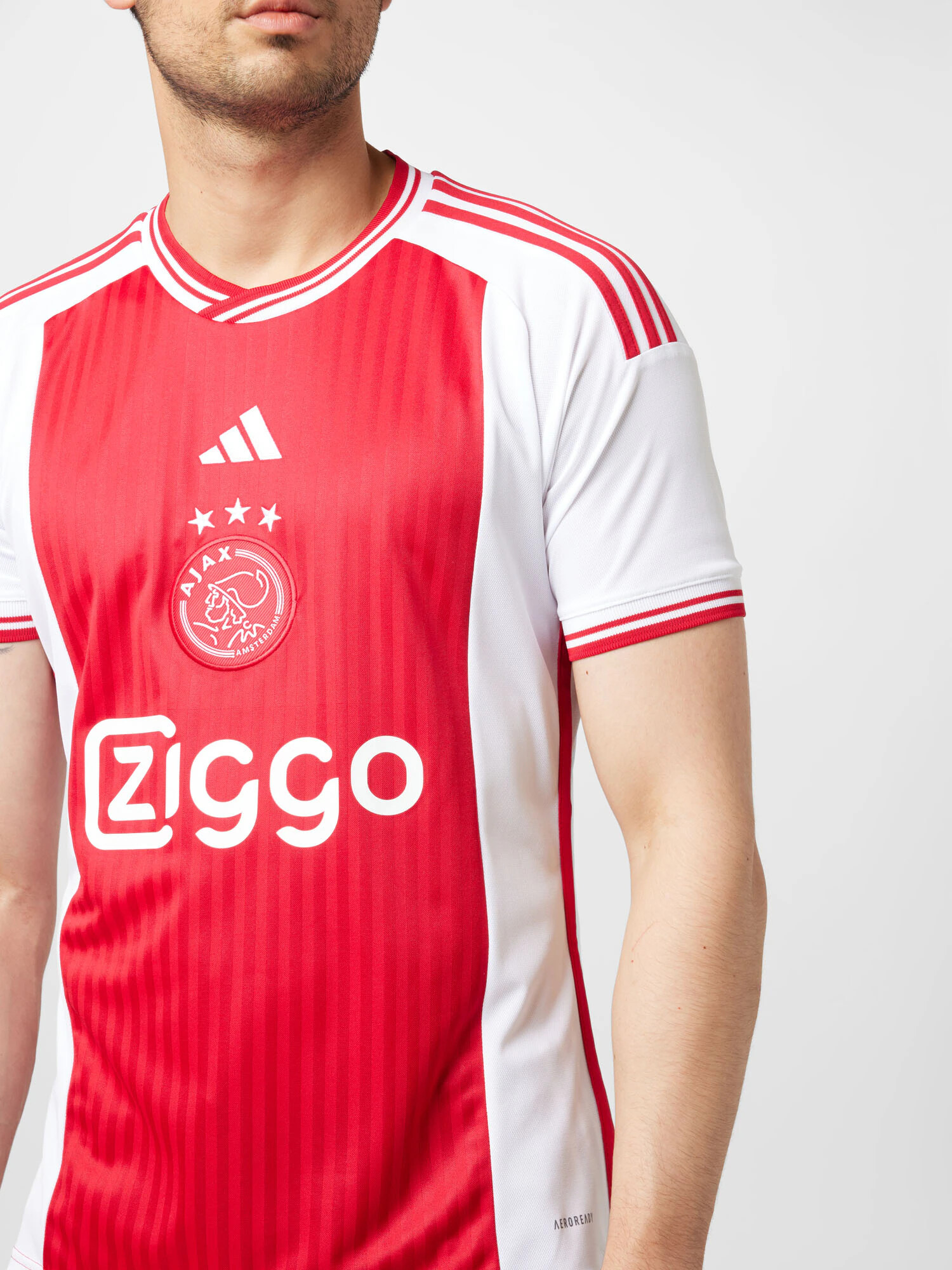 ADIDAS PERFORMANCE Tricot 'Ajax Amsterdam 23/24 Home' roși aprins / alb - Pled.ro