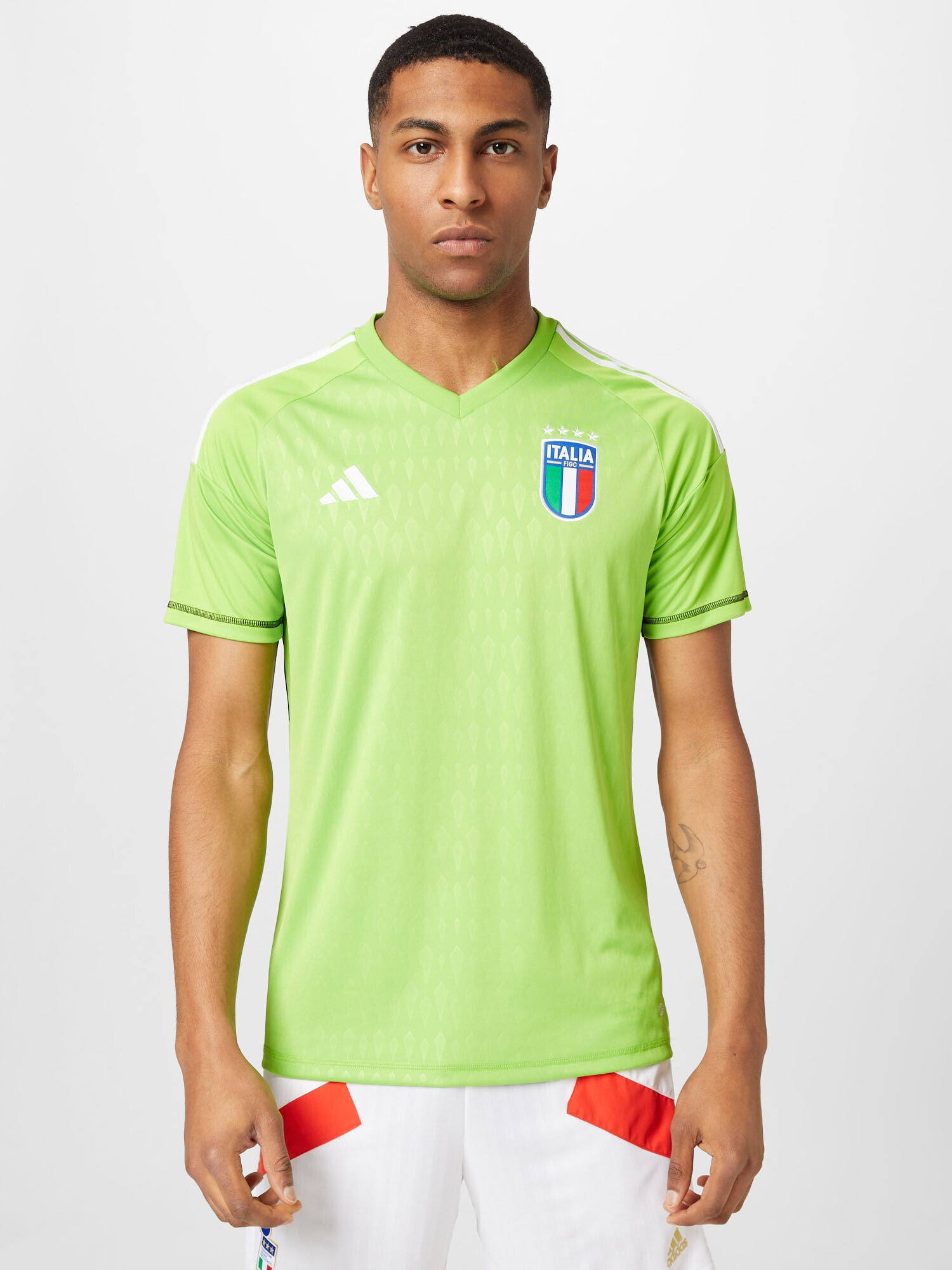 ADIDAS PERFORMANCE Tricot 'Italy 23 Goalkeeper' albastru / verde măr / negru / alb - Pled.ro