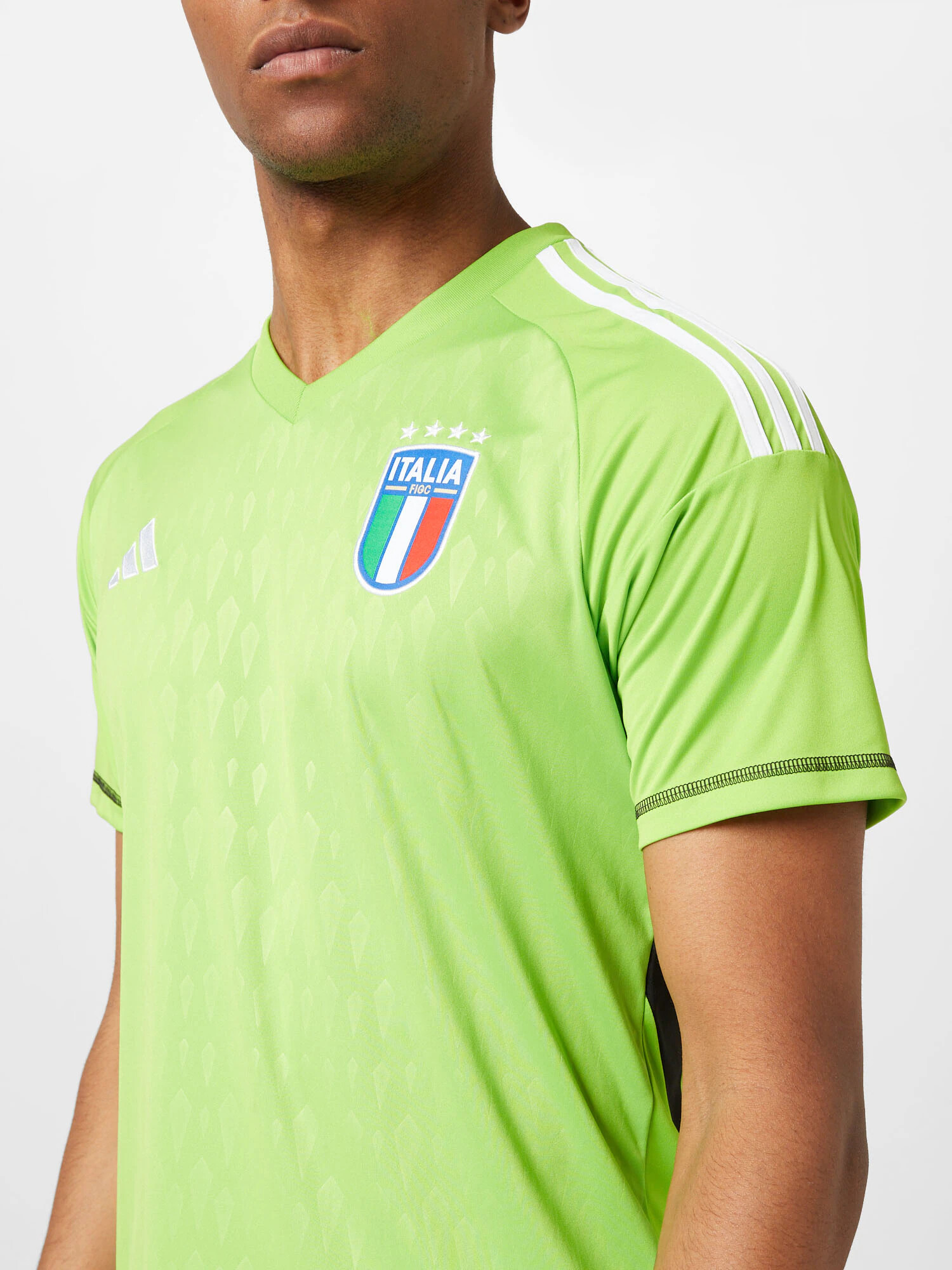 ADIDAS PERFORMANCE Tricot 'Italy 23 Goalkeeper' albastru / verde măr / negru / alb - Pled.ro