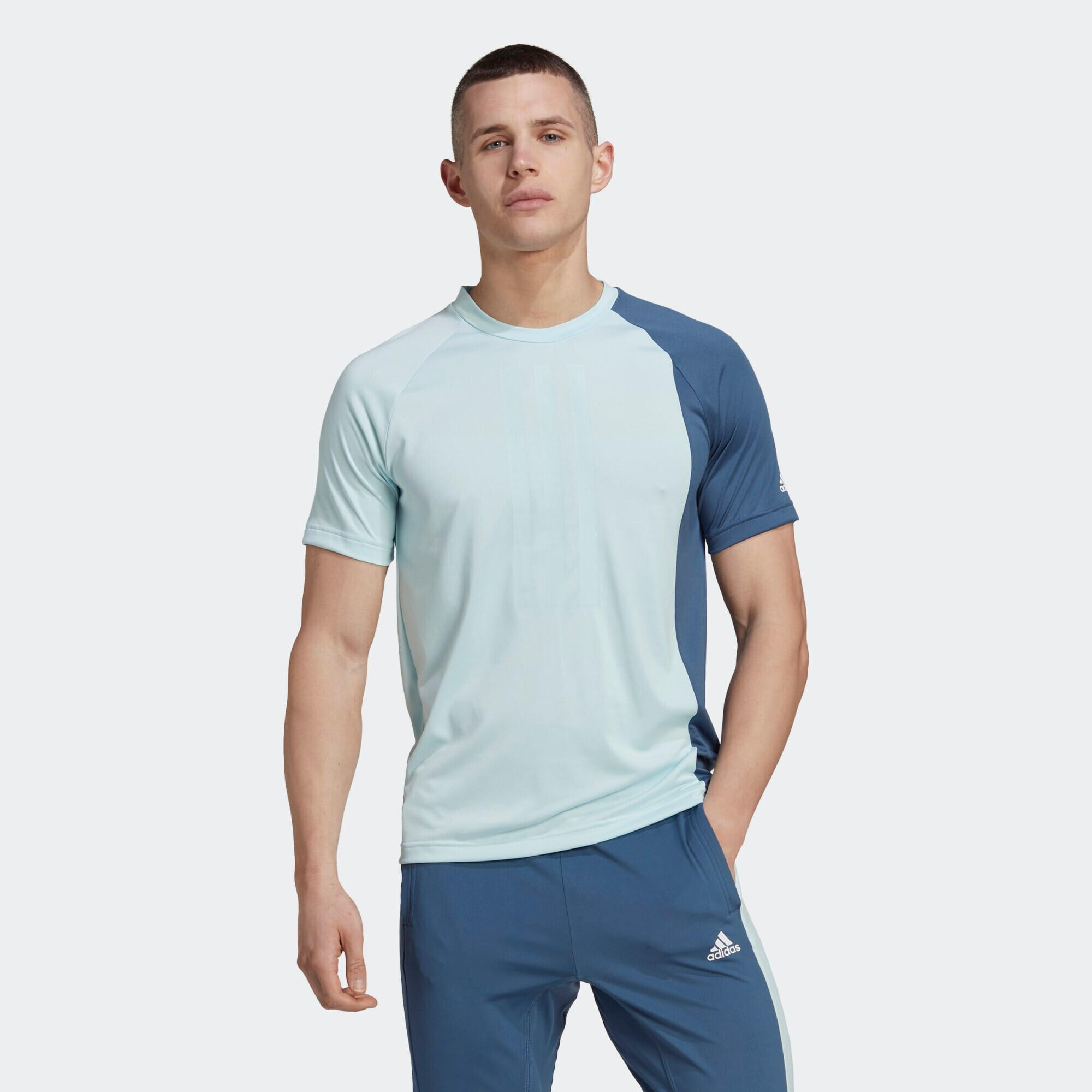 ADIDAS SPORTSWEAR Tricou funcțional albastru deschis / verde petrol - Pled.ro