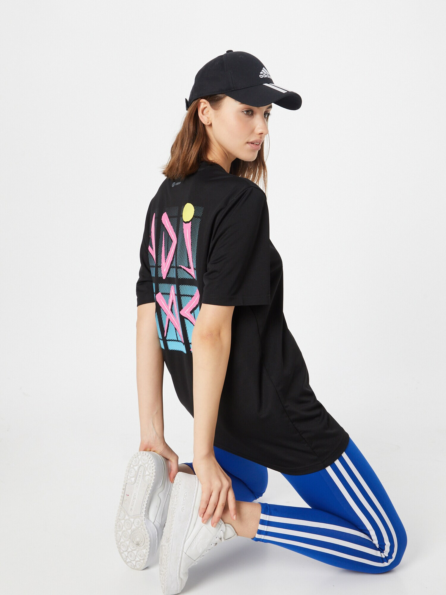 ADIDAS PERFORMANCE Tricou funcțional albastru / galben / roz / negru - Pled.ro