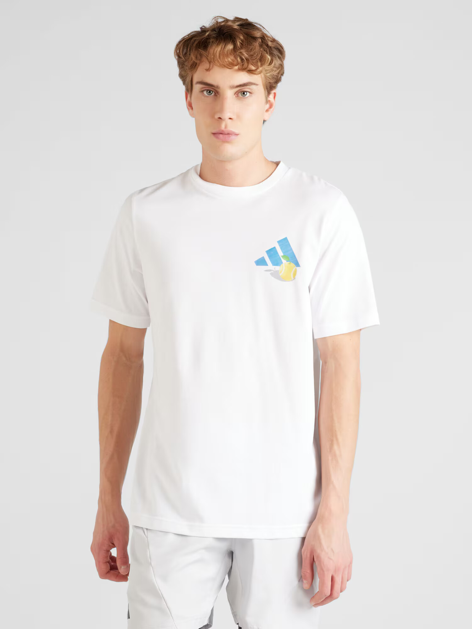 ADIDAS PERFORMANCE Tricou funcțional 'Aeroready Daily Served Graphic' albastru / galben / verde / alb - Pled.ro