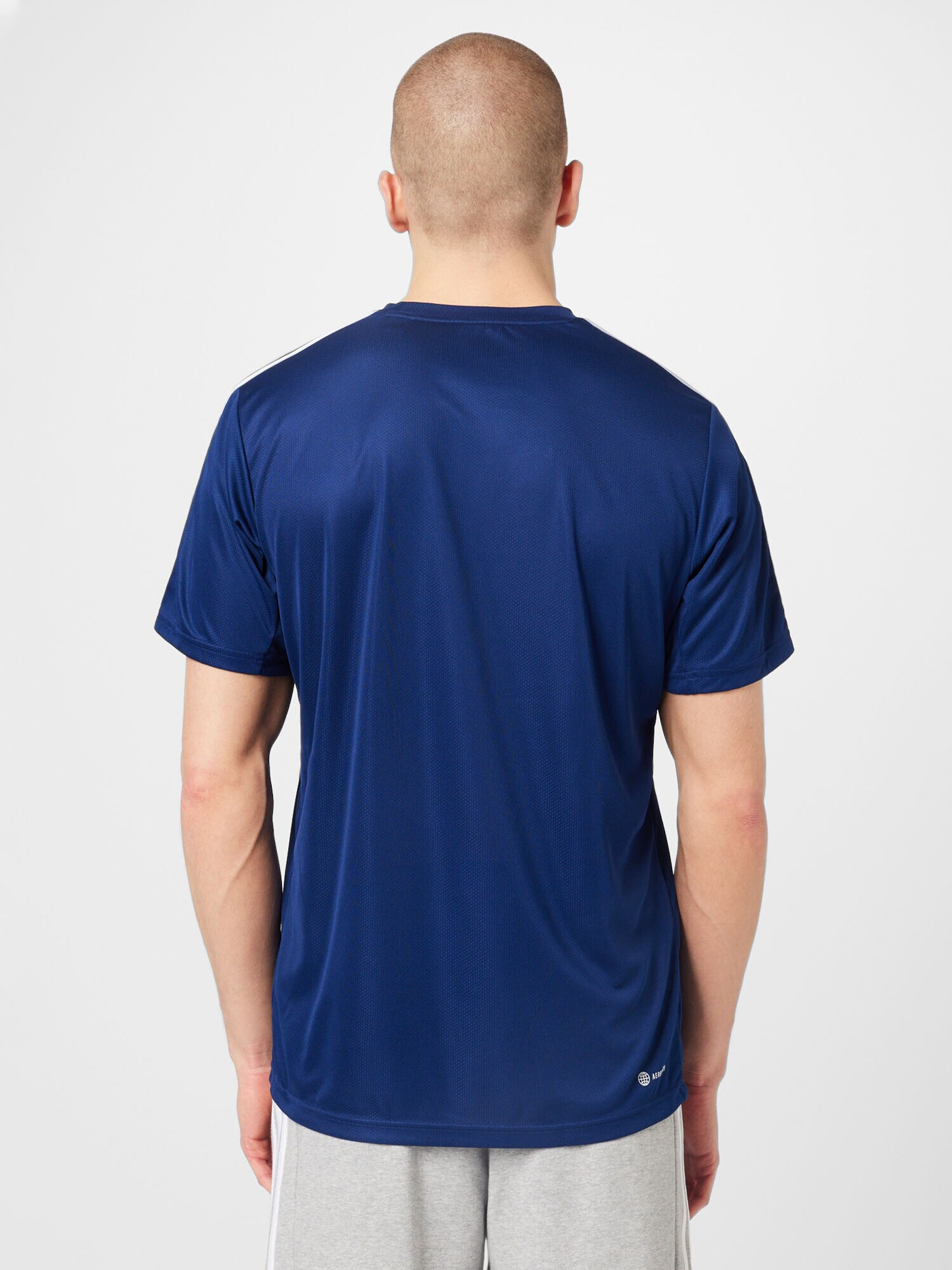 ADIDAS PERFORMANCE Tricou funcțional 'Train Essentials 3-Stripes ' albastru închis / alb - Pled.ro