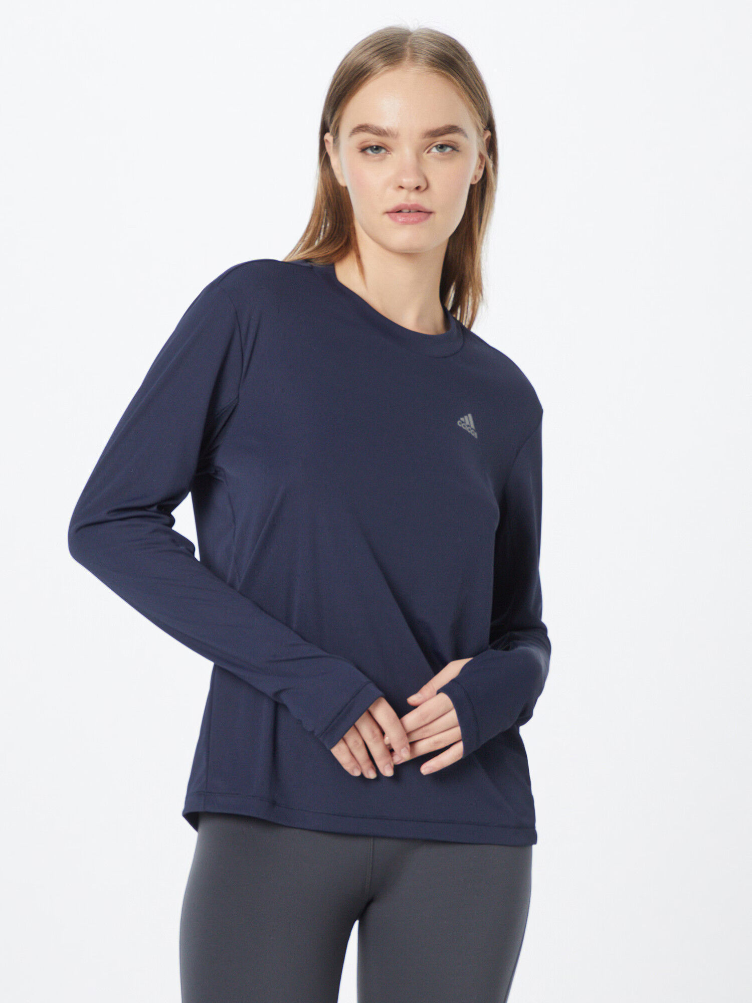 ADIDAS SPORTSWEAR Tricou funcțional '3-Stripes Brand Love' albastru marin / gri argintiu - Pled.ro