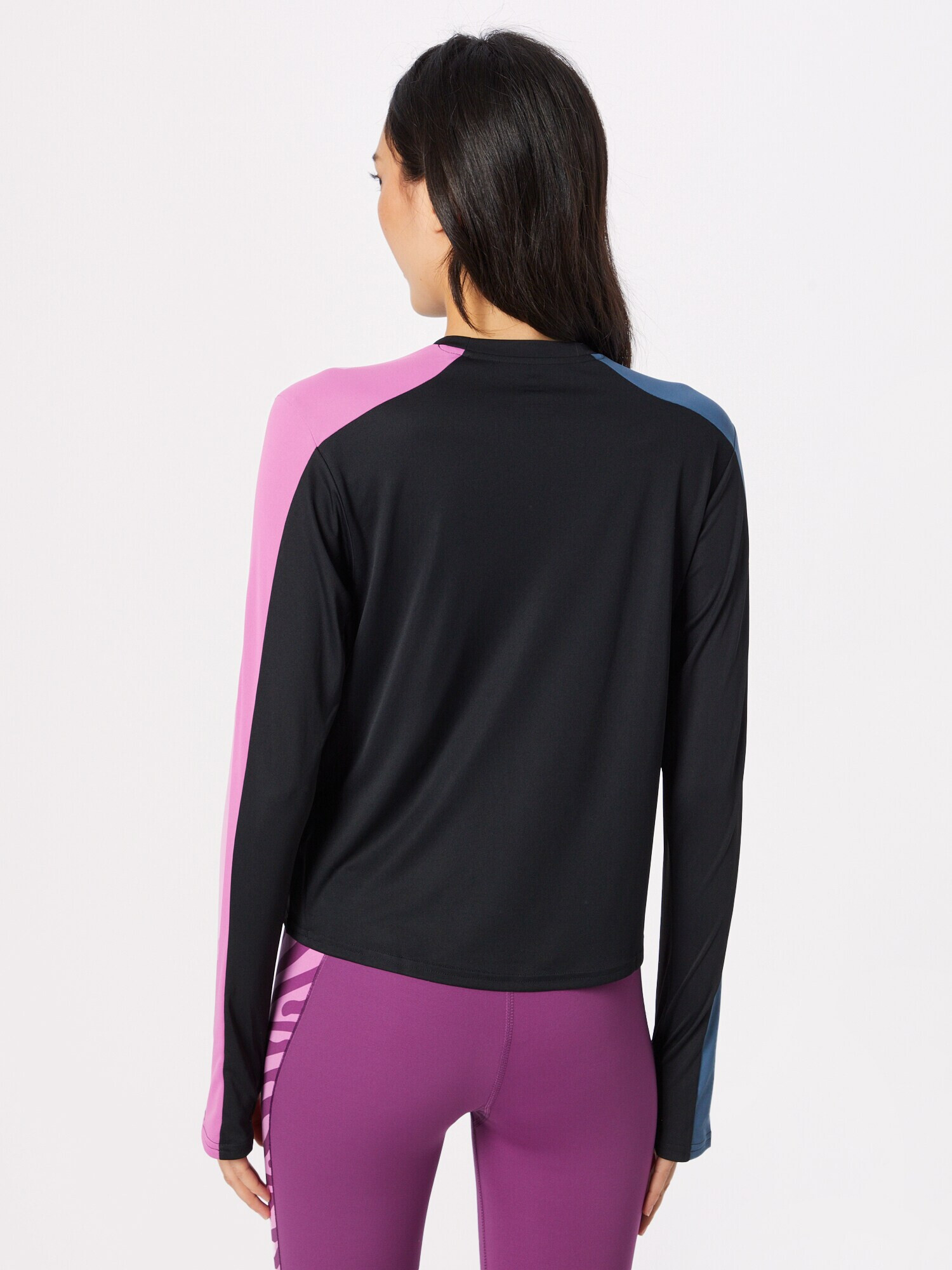 ADIDAS SPORTSWEAR Tricou funcțional 'Own The Run Colorblock ' albastru marin / mov orhidee / negru / alb - Pled.ro