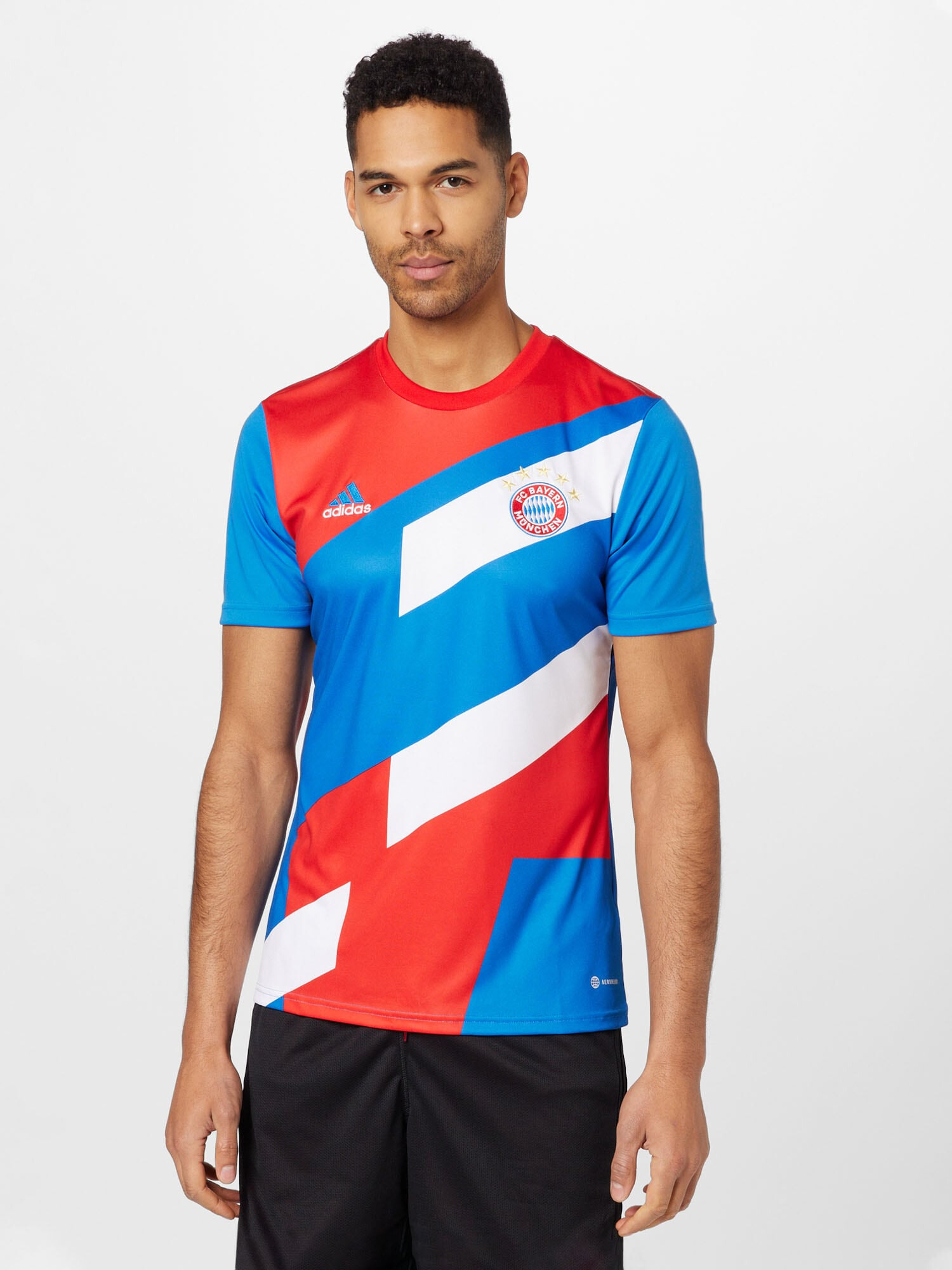 ADIDAS SPORTSWEAR Tricou funcțional azuriu / roșu deschis / alb - Pled.ro