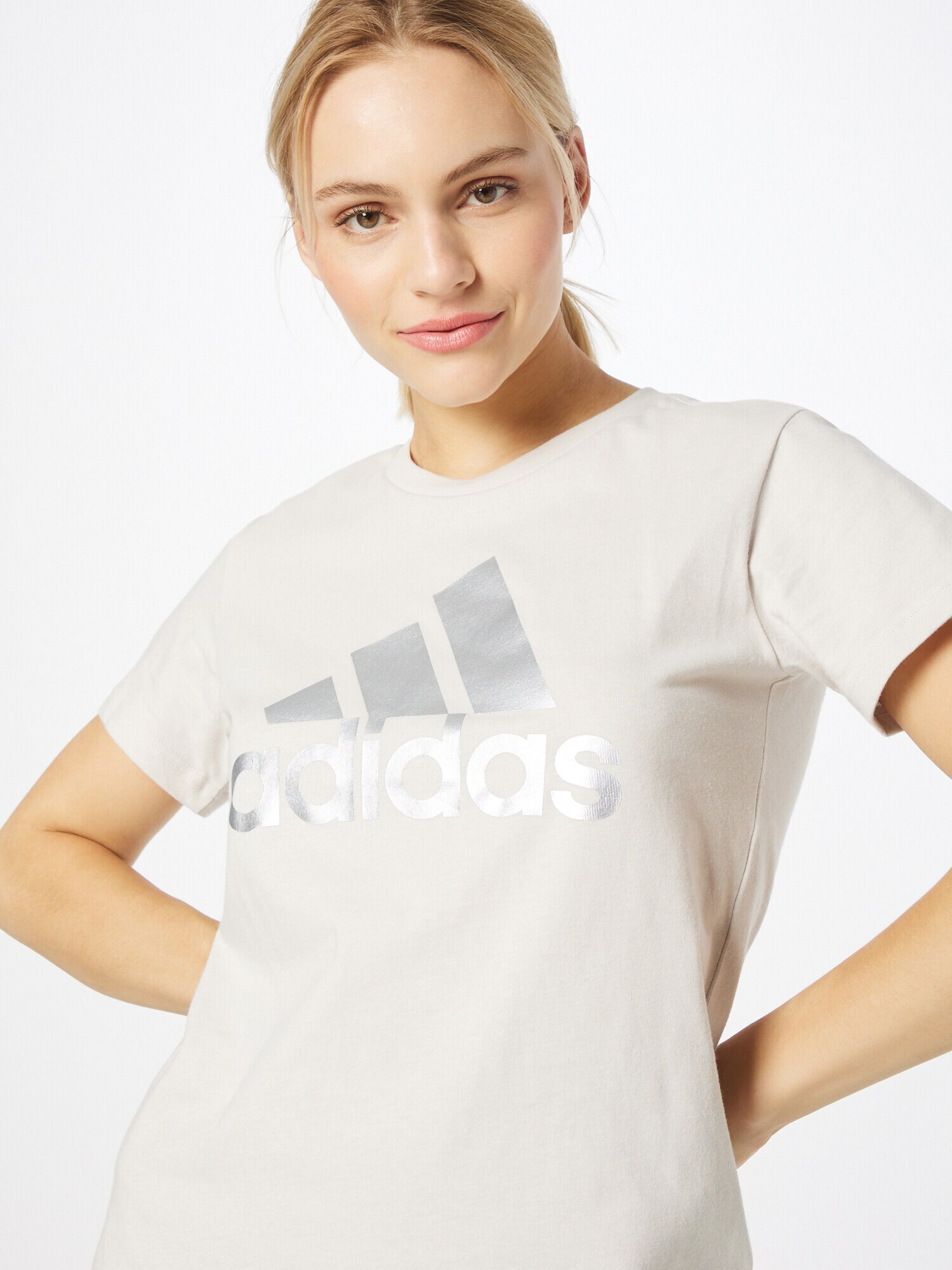 ADIDAS SPORTSWEAR Tricou funcțional 'Essentials' argintiu / alb murdar - Pled.ro