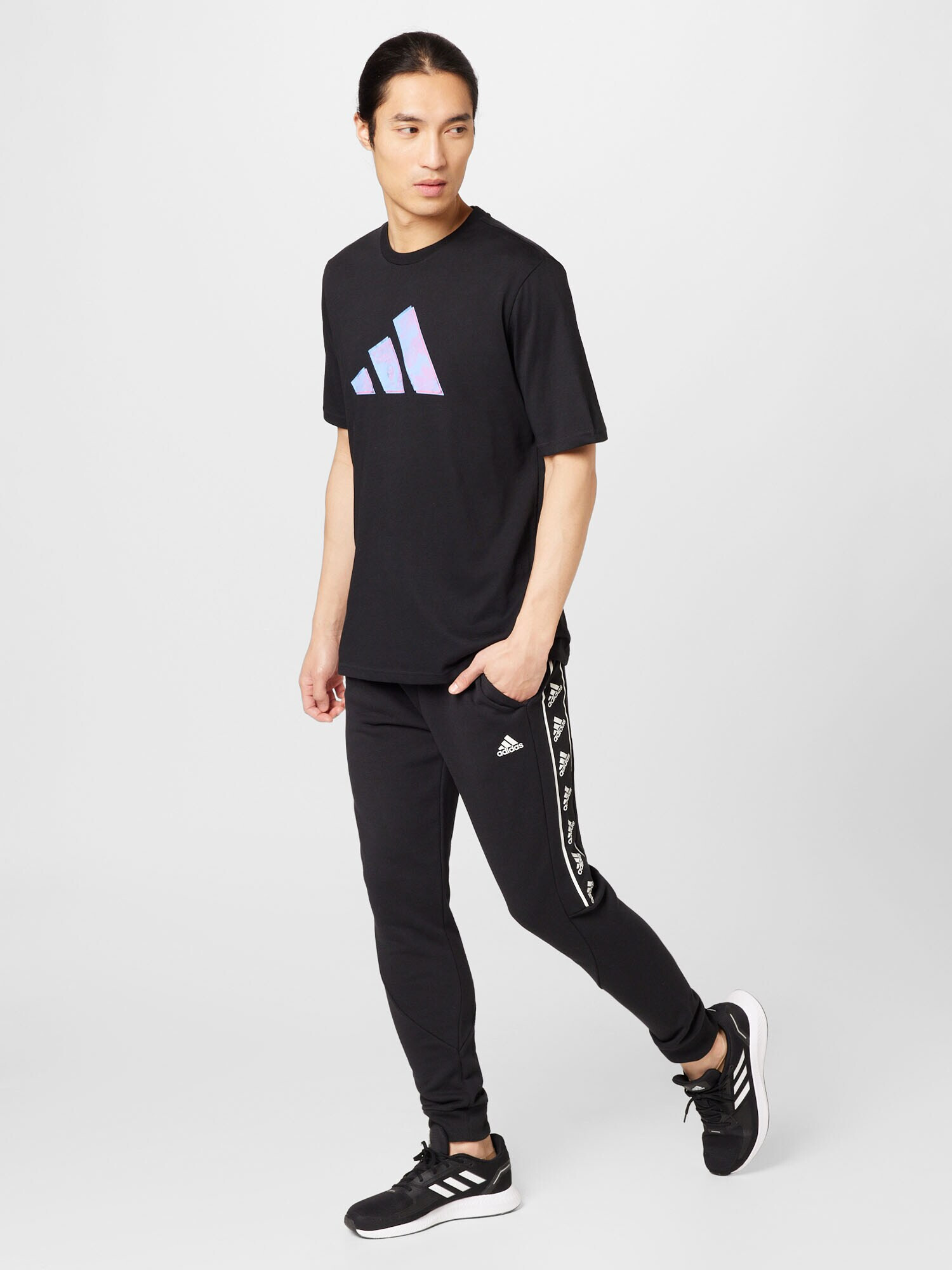 ADIDAS PERFORMANCE Tricou funcțional 'Graphic' azur / roz / negru - Pled.ro