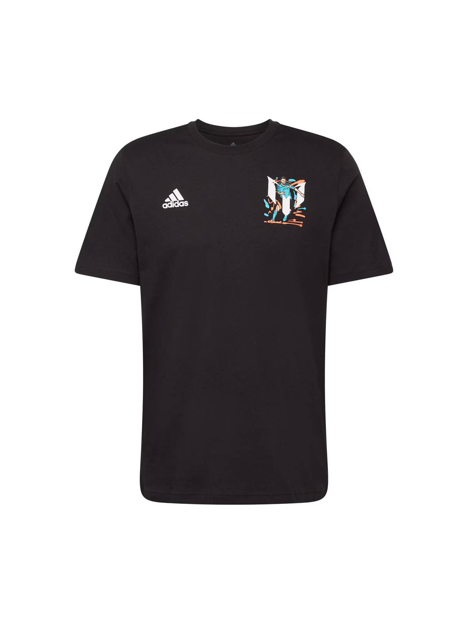 ADIDAS SPORTSWEAR Tricou funcțional albastru aqua / portocaliu caisă / negru / alb - Pled.ro