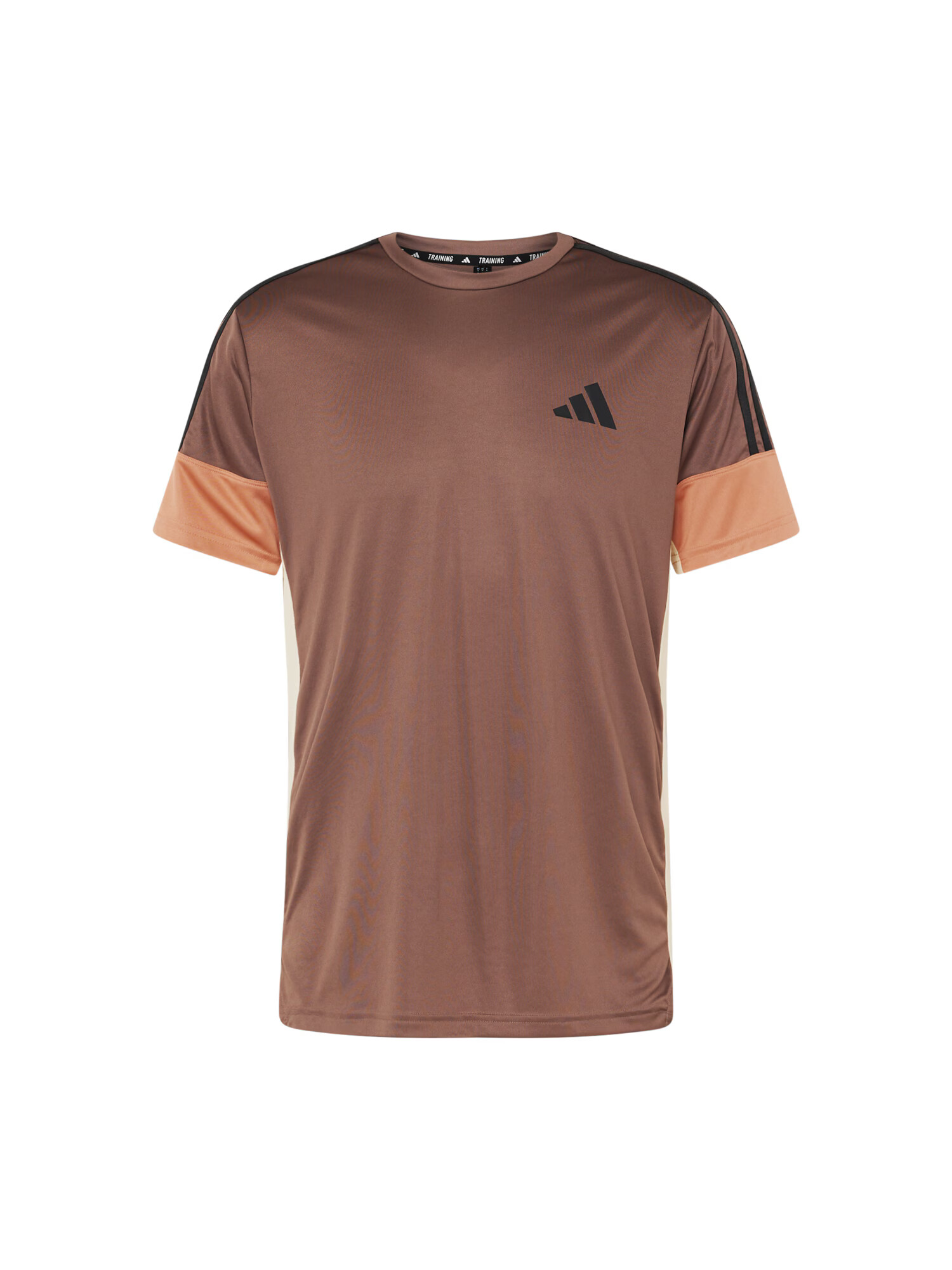 ADIDAS PERFORMANCE Tricou funcțional 'Colorblock 3-Stripes' bej / maro / maro coniac / negru - Pled.ro