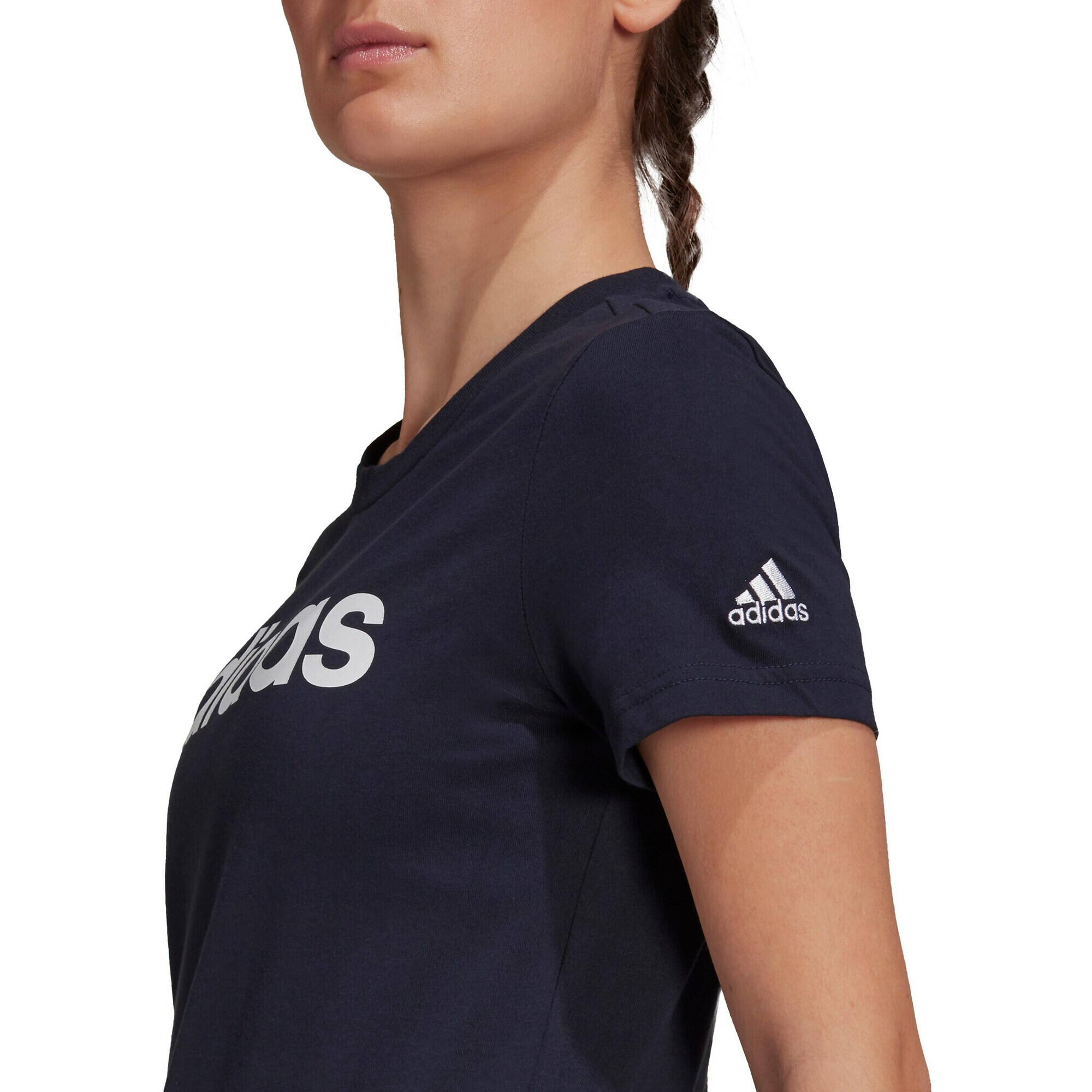 ADIDAS SPORTSWEAR Tricou funcțional 'Essentials Logo' bleumarin / alb - Pled.ro