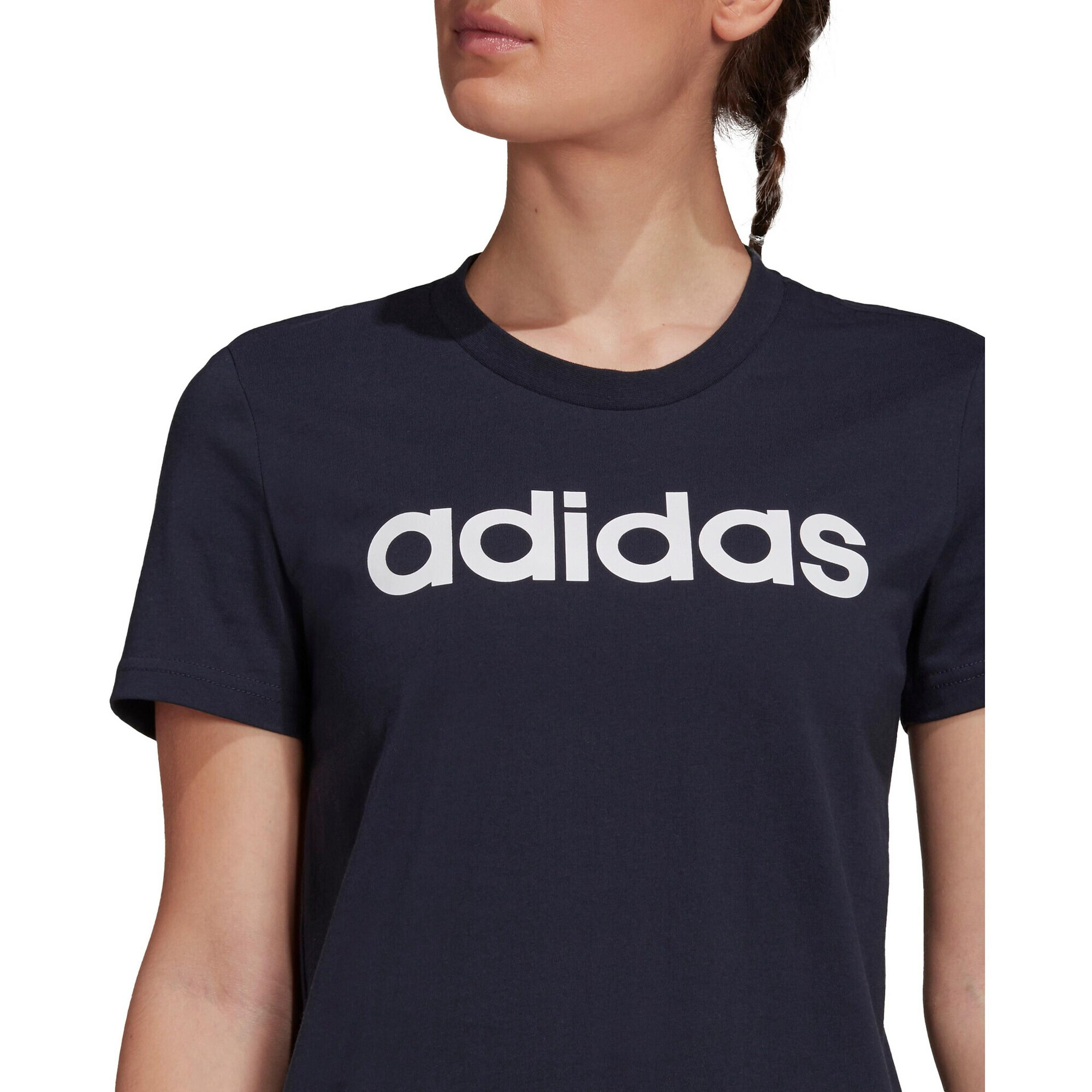 ADIDAS SPORTSWEAR Tricou funcțional 'Essentials Logo' bleumarin / alb - Pled.ro