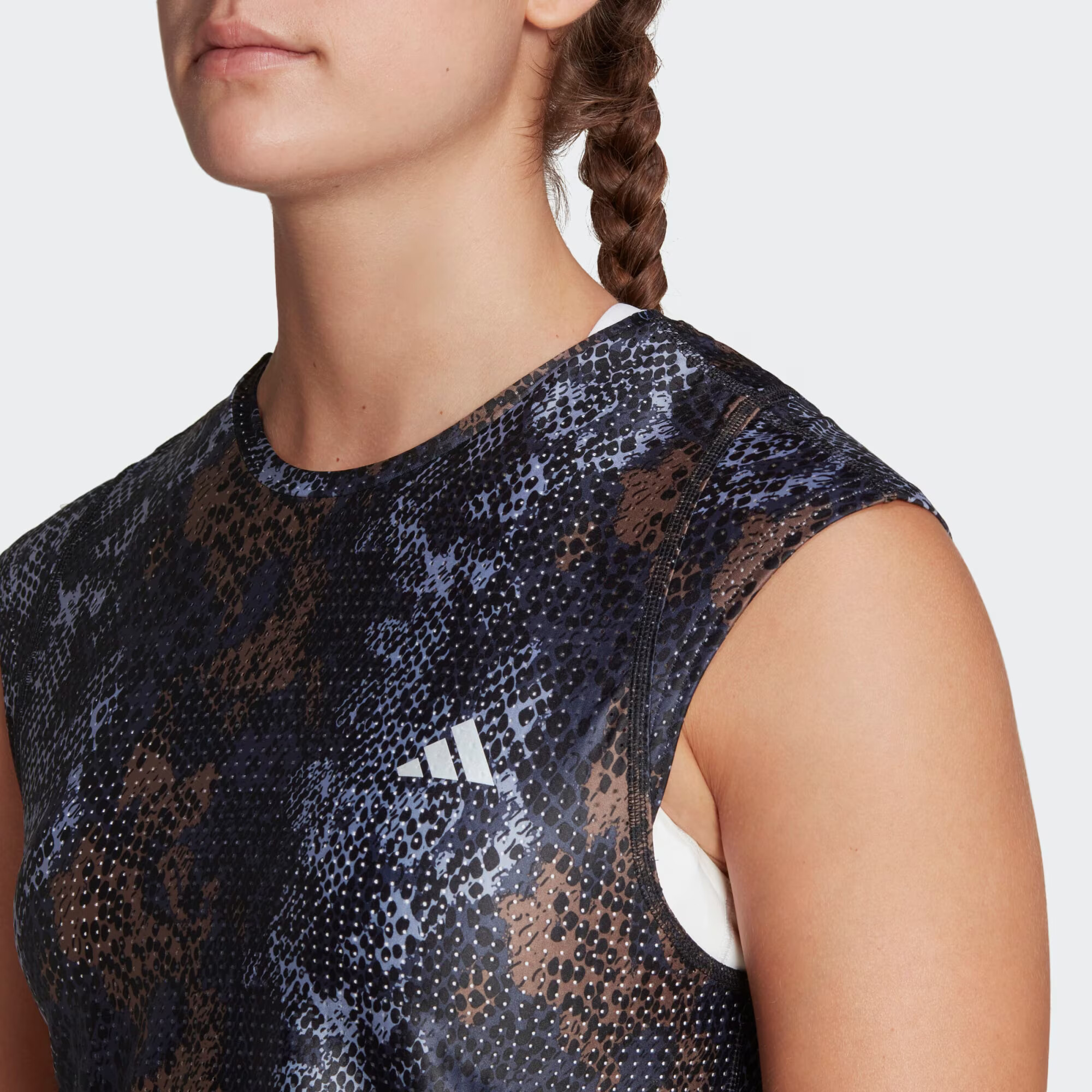 ADIDAS PERFORMANCE Tricou funcțional 'Fast Made With Parley Ocean Plastic' bleumarin / maro / gri / negru - Pled.ro