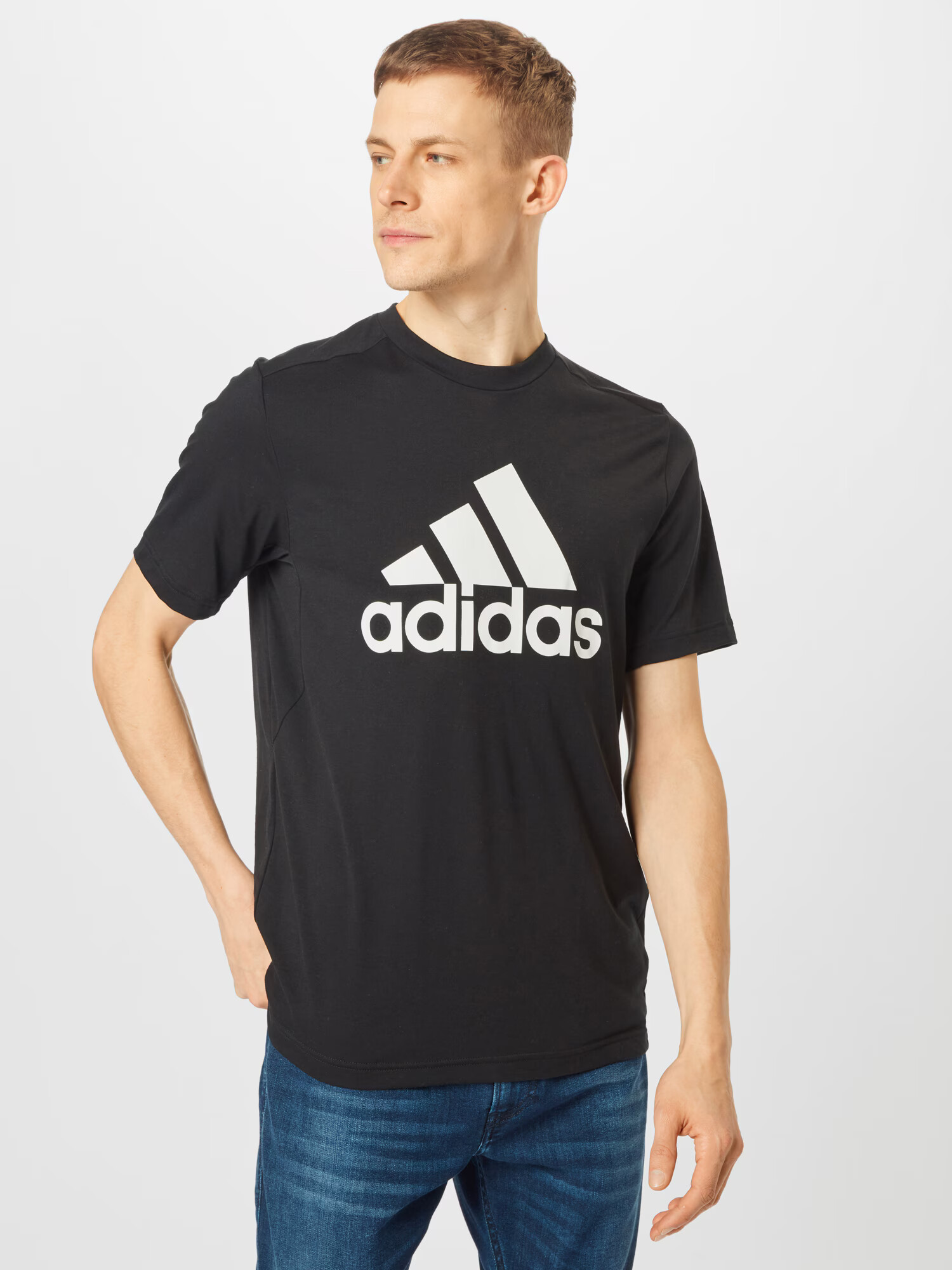 ADIDAS SPORTSWEAR Tricou funcțional 'Aeroready Designed 2 Move Feelready Logo' negru / alb - Pled.ro