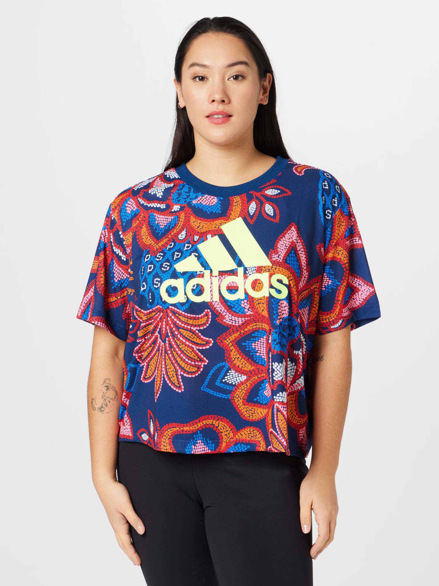 ADIDAS SPORTSWEAR Tricou funcțional 'Farm Rio Graphics ' albastru noapte / mai multe culori - Pled.ro