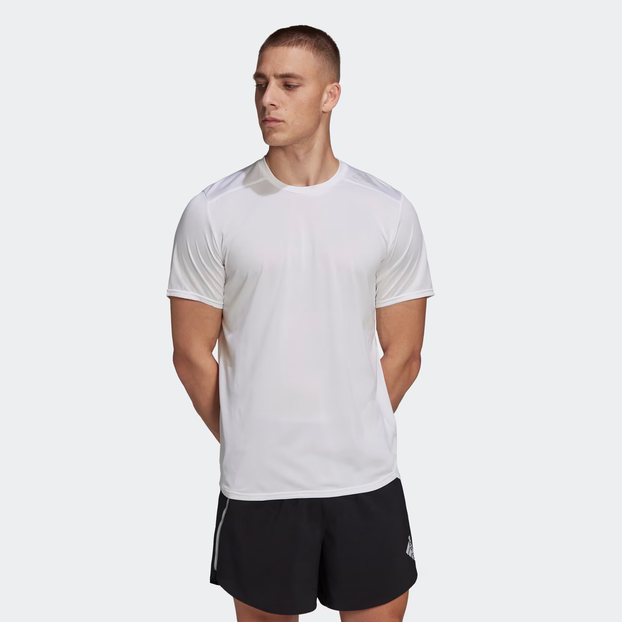 ADIDAS SPORTSWEAR Tricou funcțional 'Designed 4 Running' gri / alb - Pled.ro