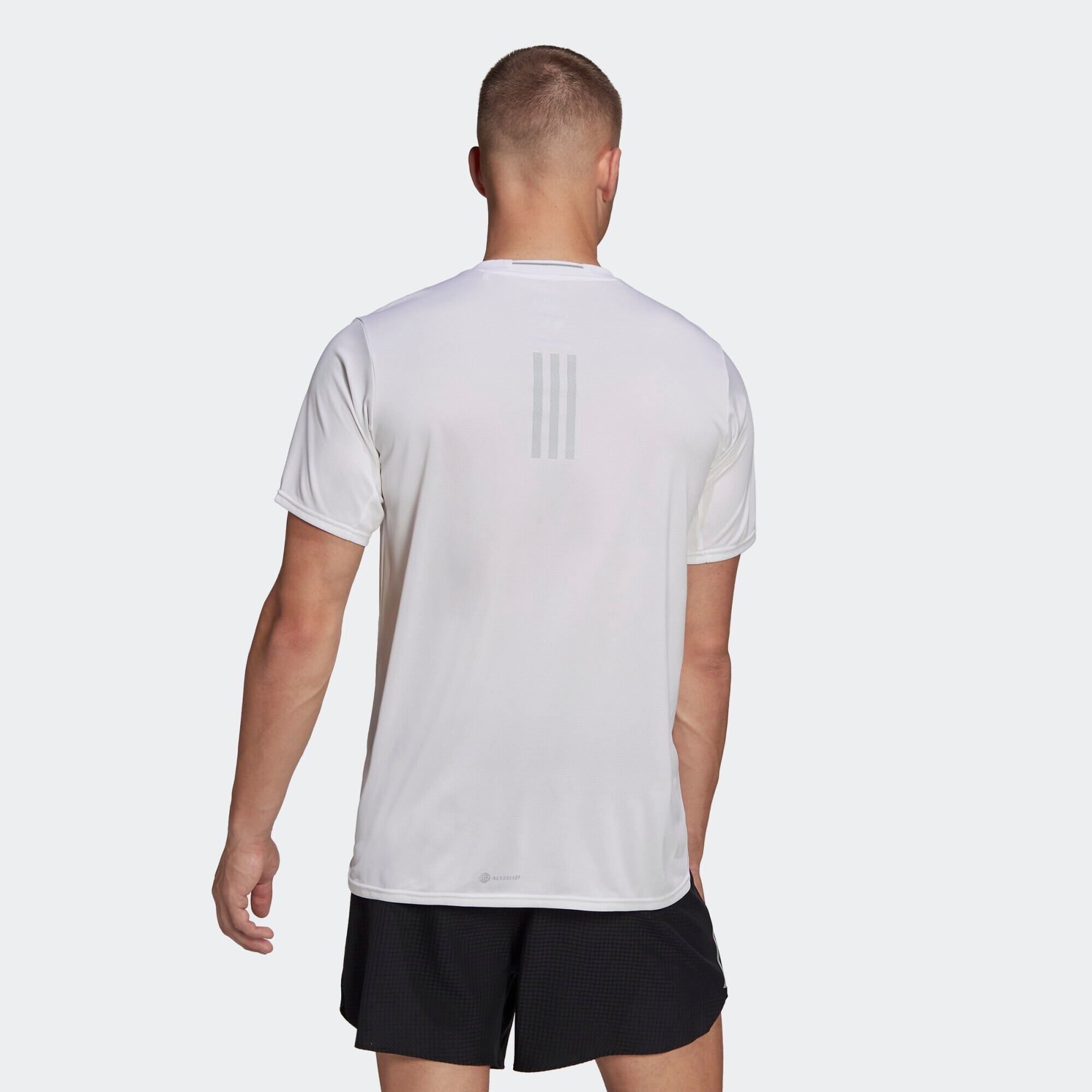 ADIDAS SPORTSWEAR Tricou funcțional 'Designed 4 Running' gri / alb - Pled.ro