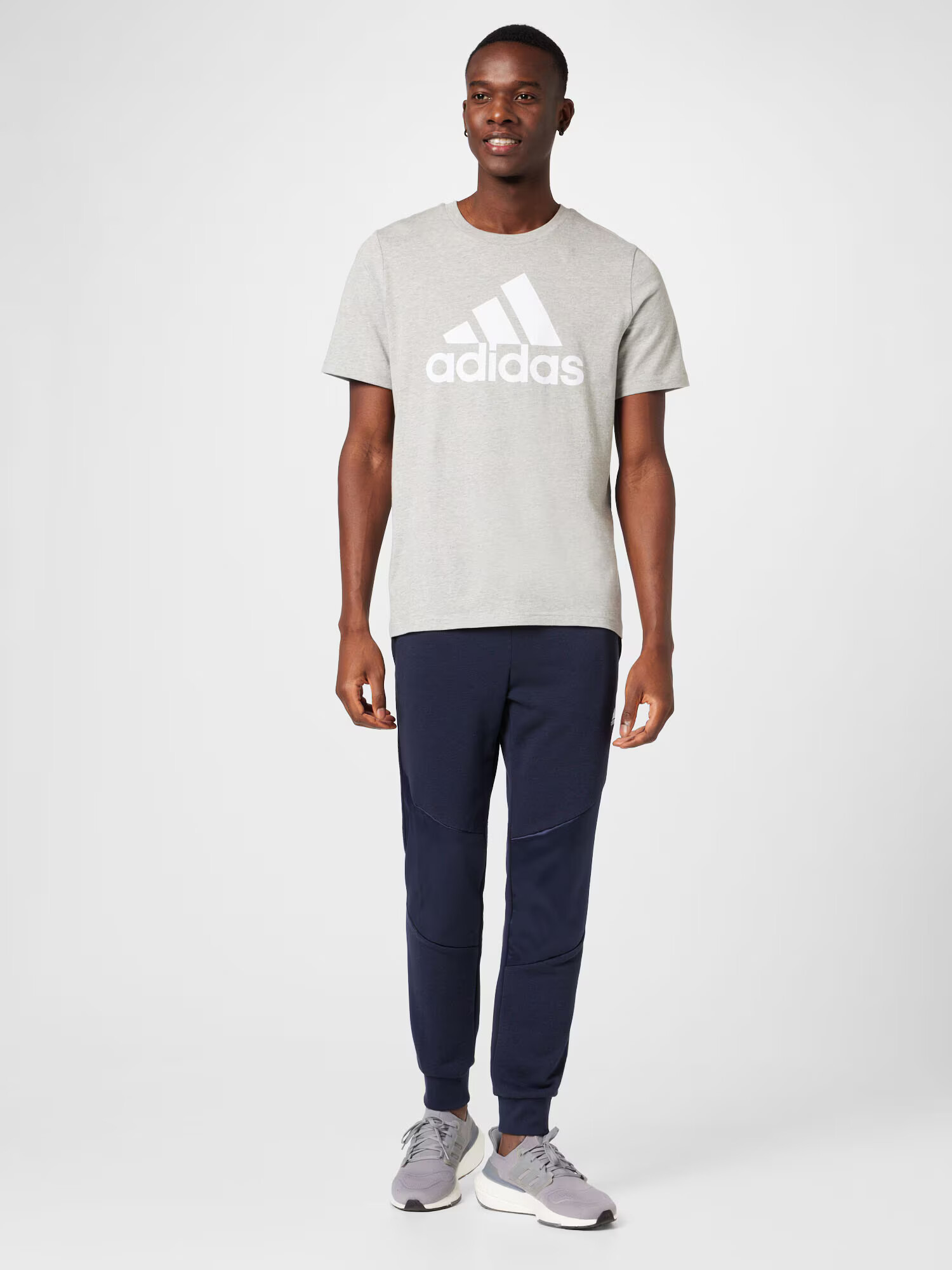 ADIDAS SPORTSWEAR Tricou funcțional 'Essentials' gri amestecat / alb - Pled.ro