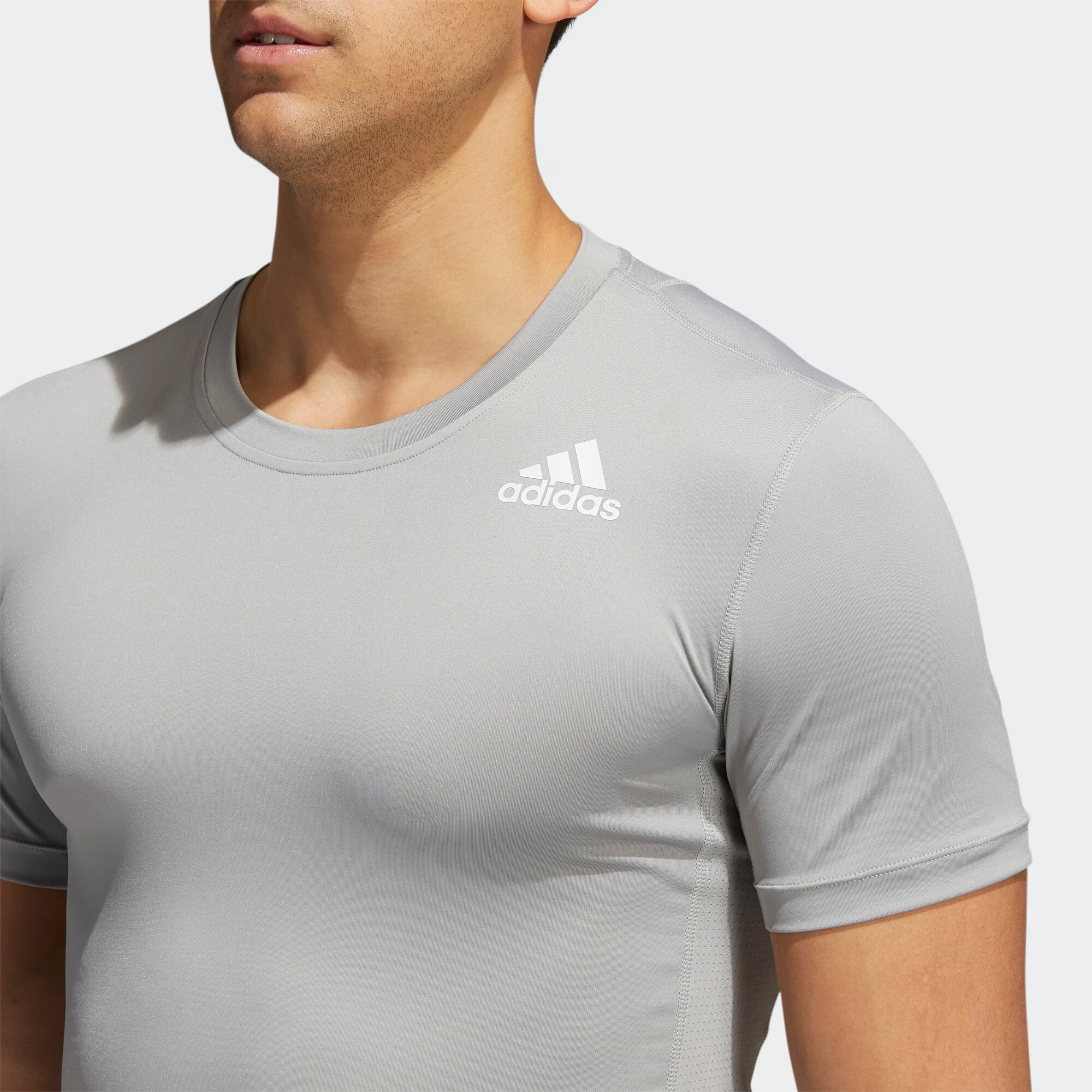 ADIDAS SPORTSWEAR Tricou funcțional gri deschis / alb - Pled.ro