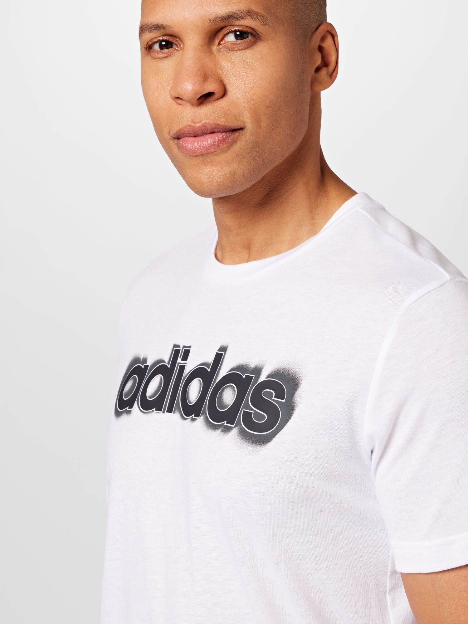 ADIDAS SPORTSWEAR Tricou funcțional 'Aeroready Workout Silicone Print Linear Logo' gri închis / negru / alb - Pled.ro