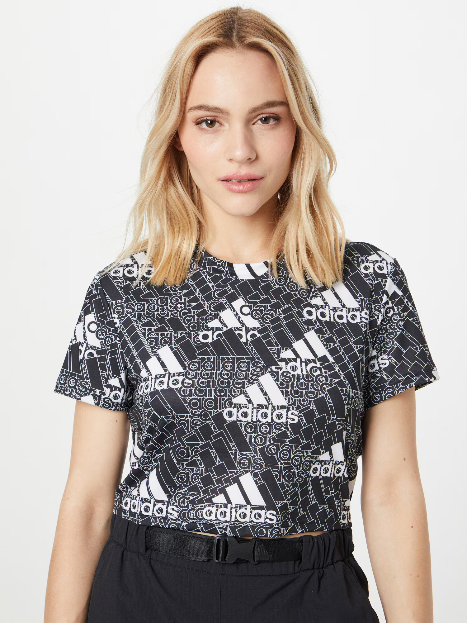 ADIDAS SPORTSWEAR Tricou funcțional gri / negru / alb - Pled.ro