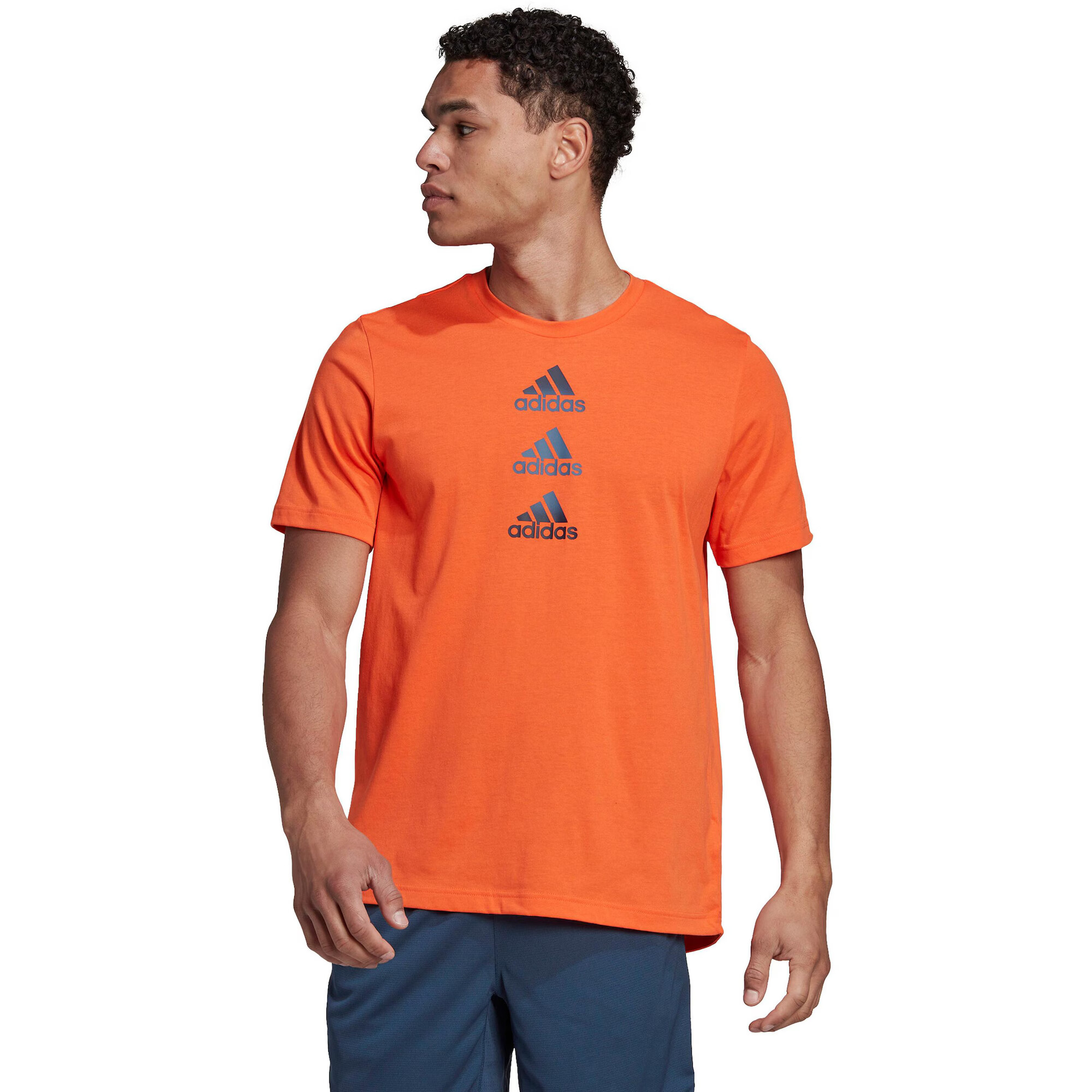 ADIDAS SPORTSWEAR Tricou funcțional 'Designed To Move Logo' gri / portocaliu - Pled.ro