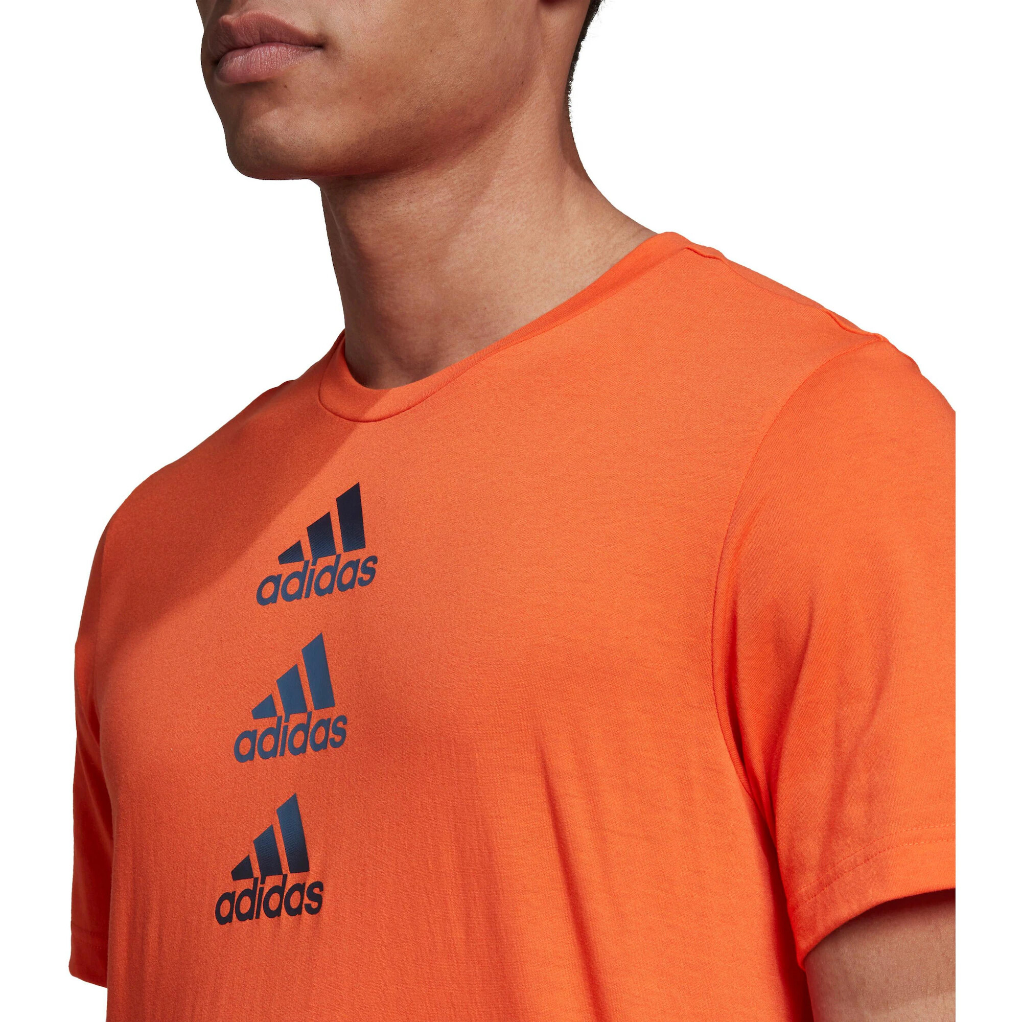 ADIDAS SPORTSWEAR Tricou funcțional 'Designed To Move Logo' gri / portocaliu - Pled.ro